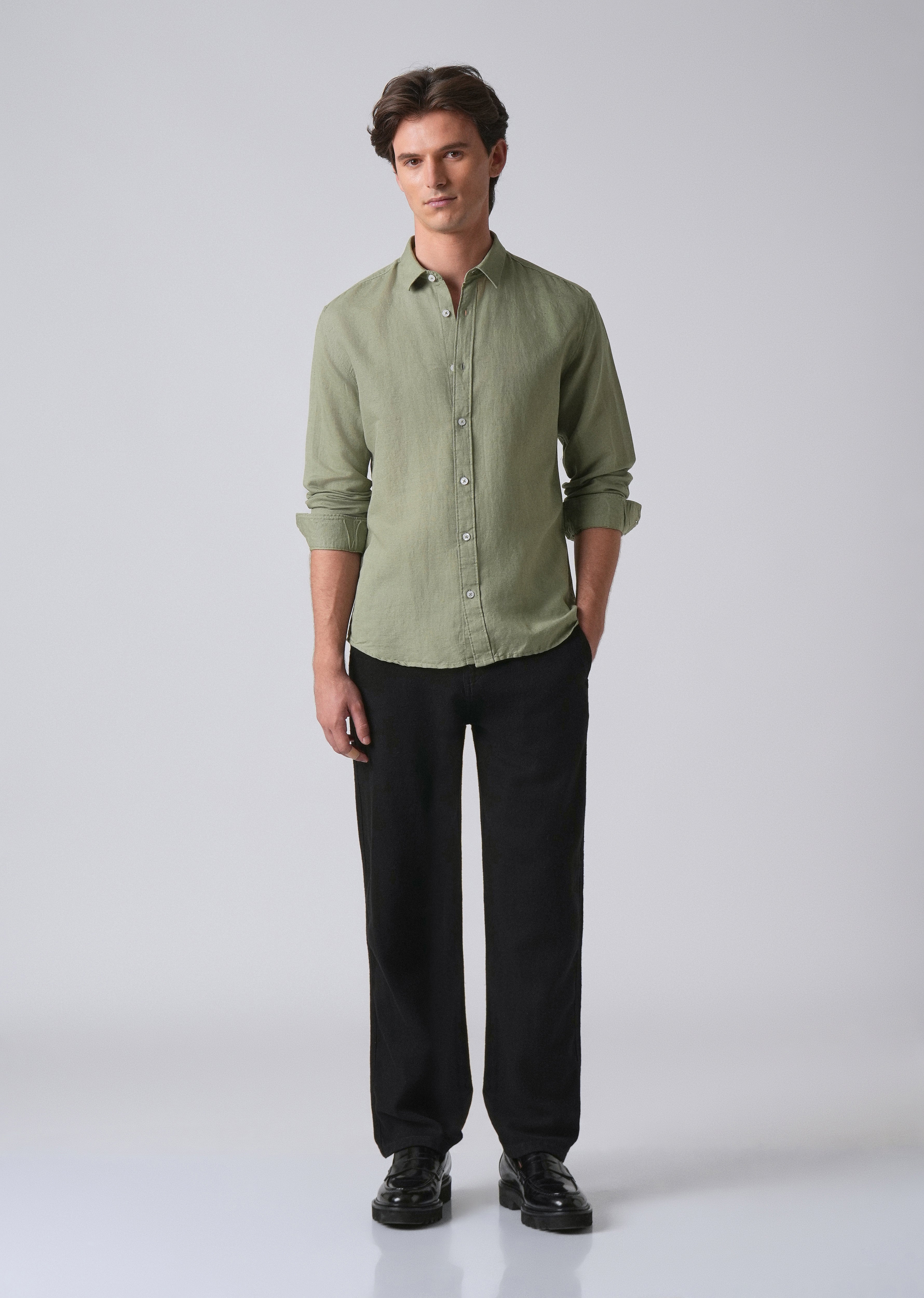 Green Linen Shirt