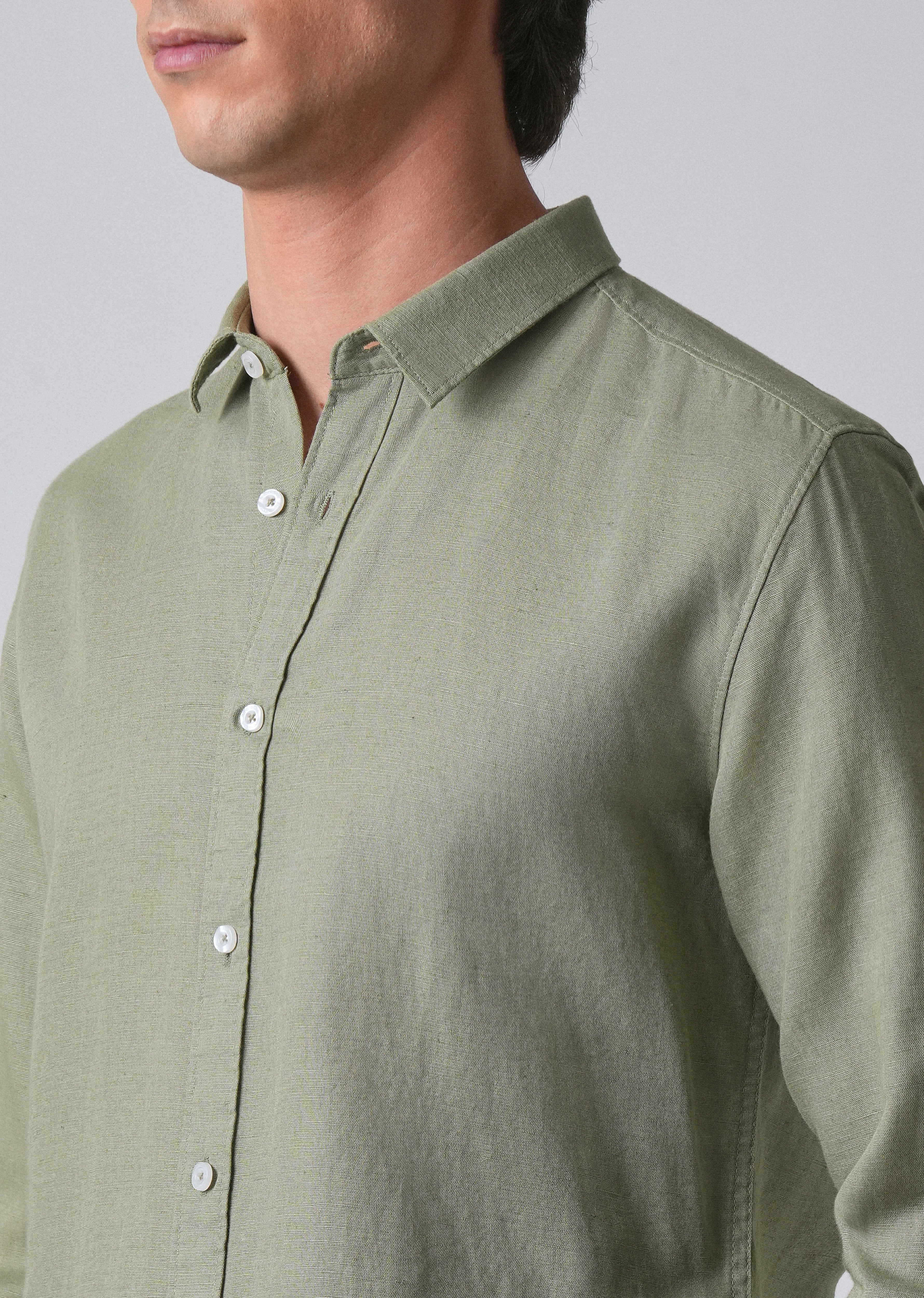 Green Linen Shirt