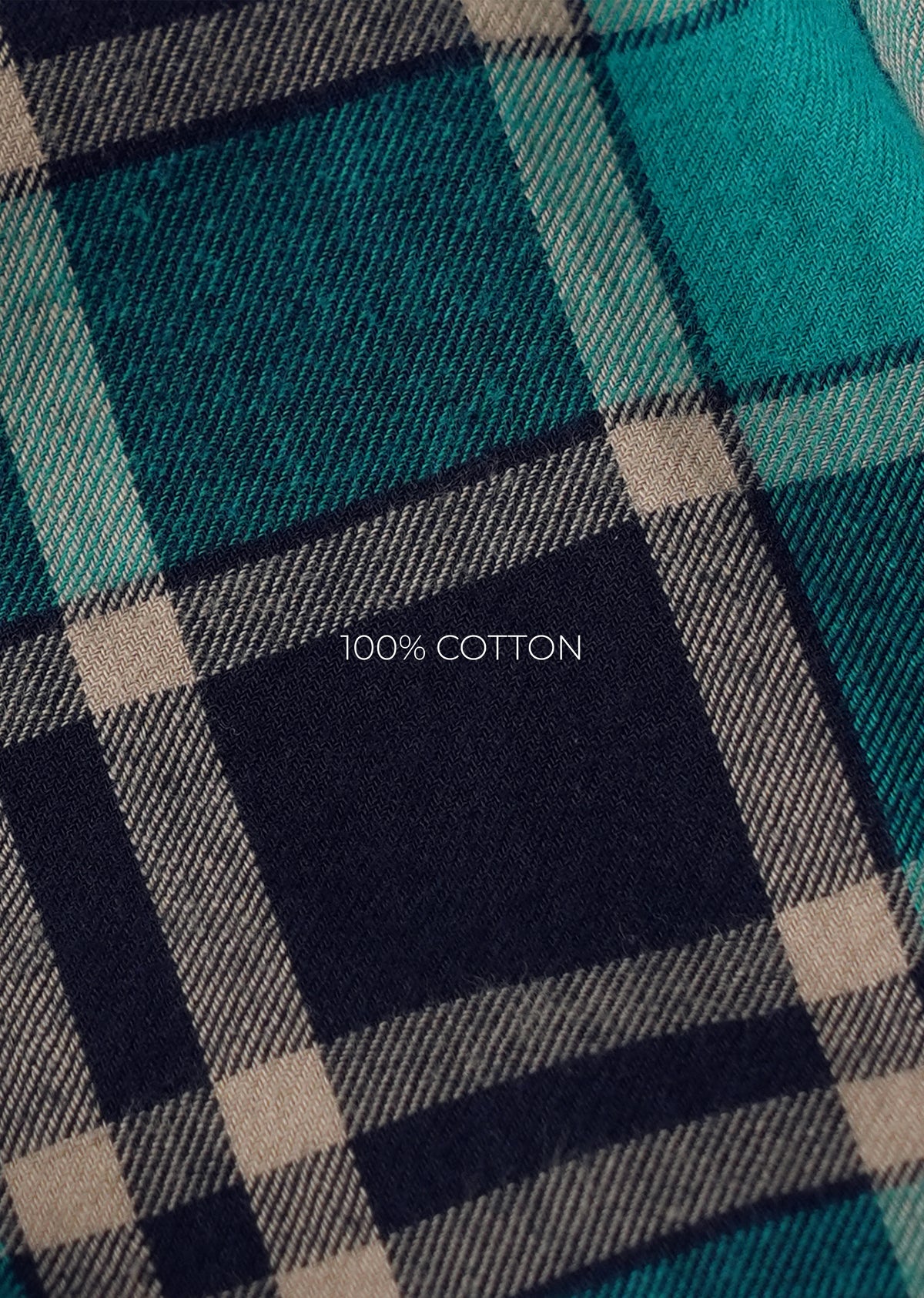 Green Cotton Plaid Check Shirt