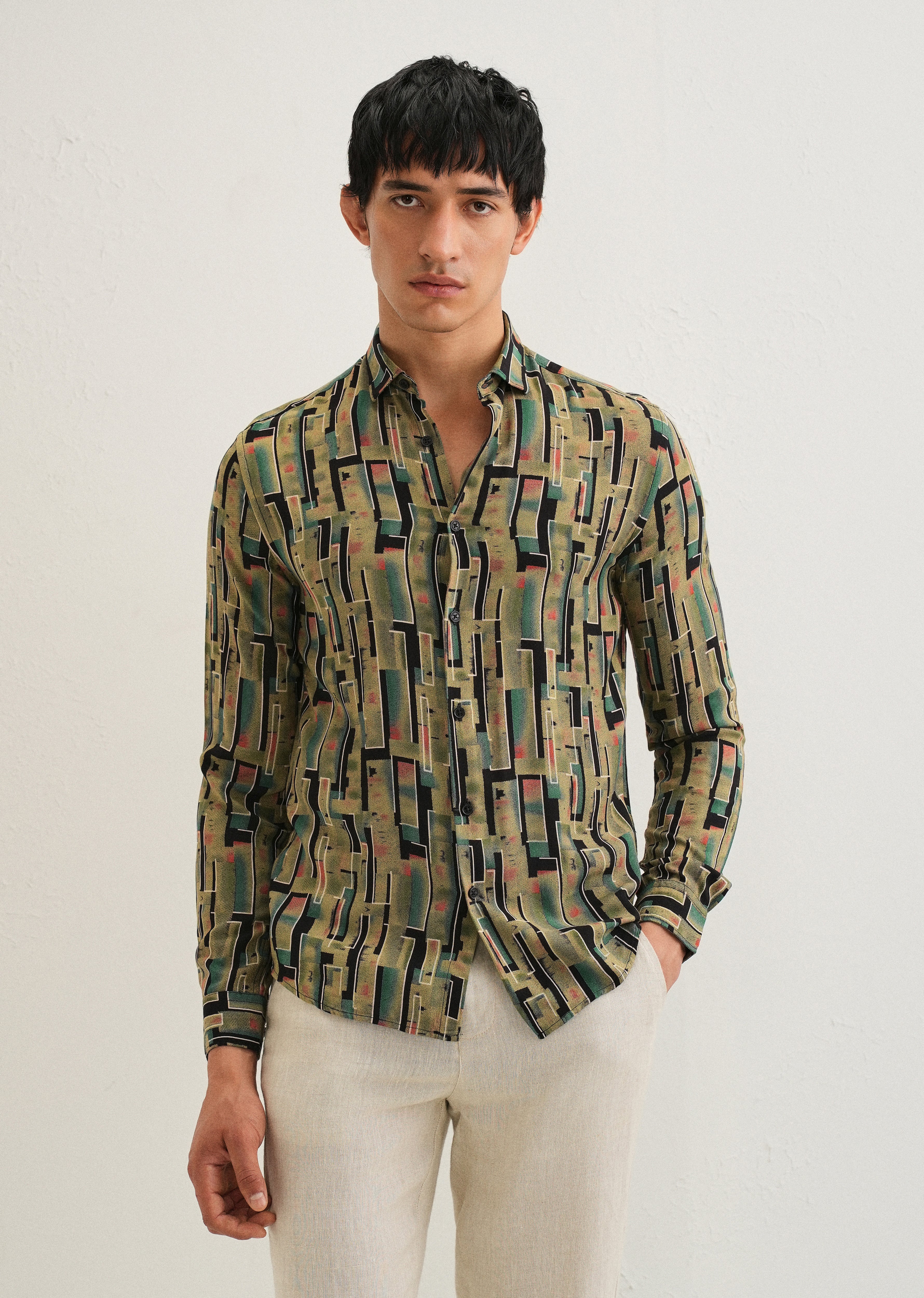 Green Feather Shirt