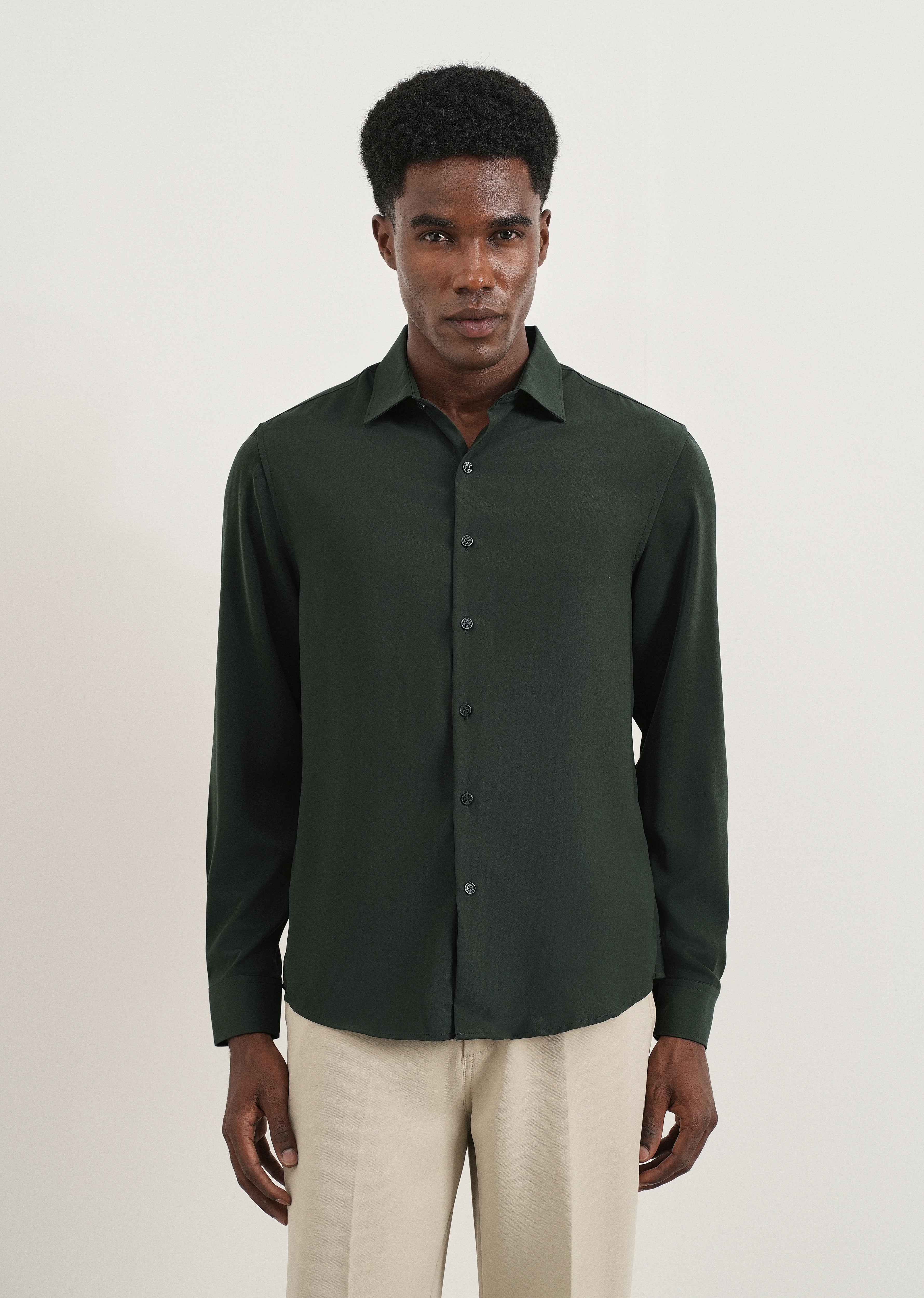 Green Fluid Soft Shirt