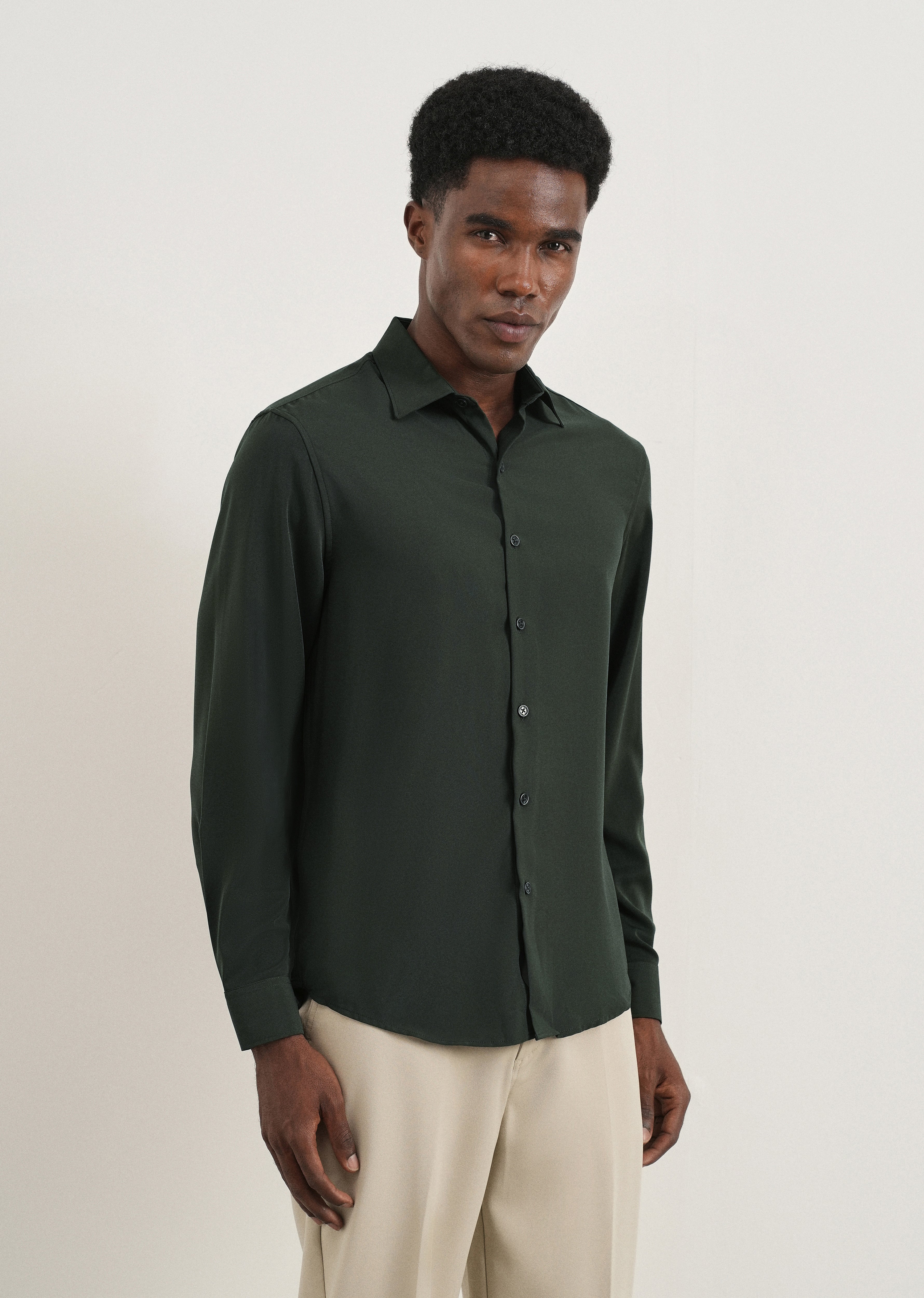 Green Fluid Soft Shirt