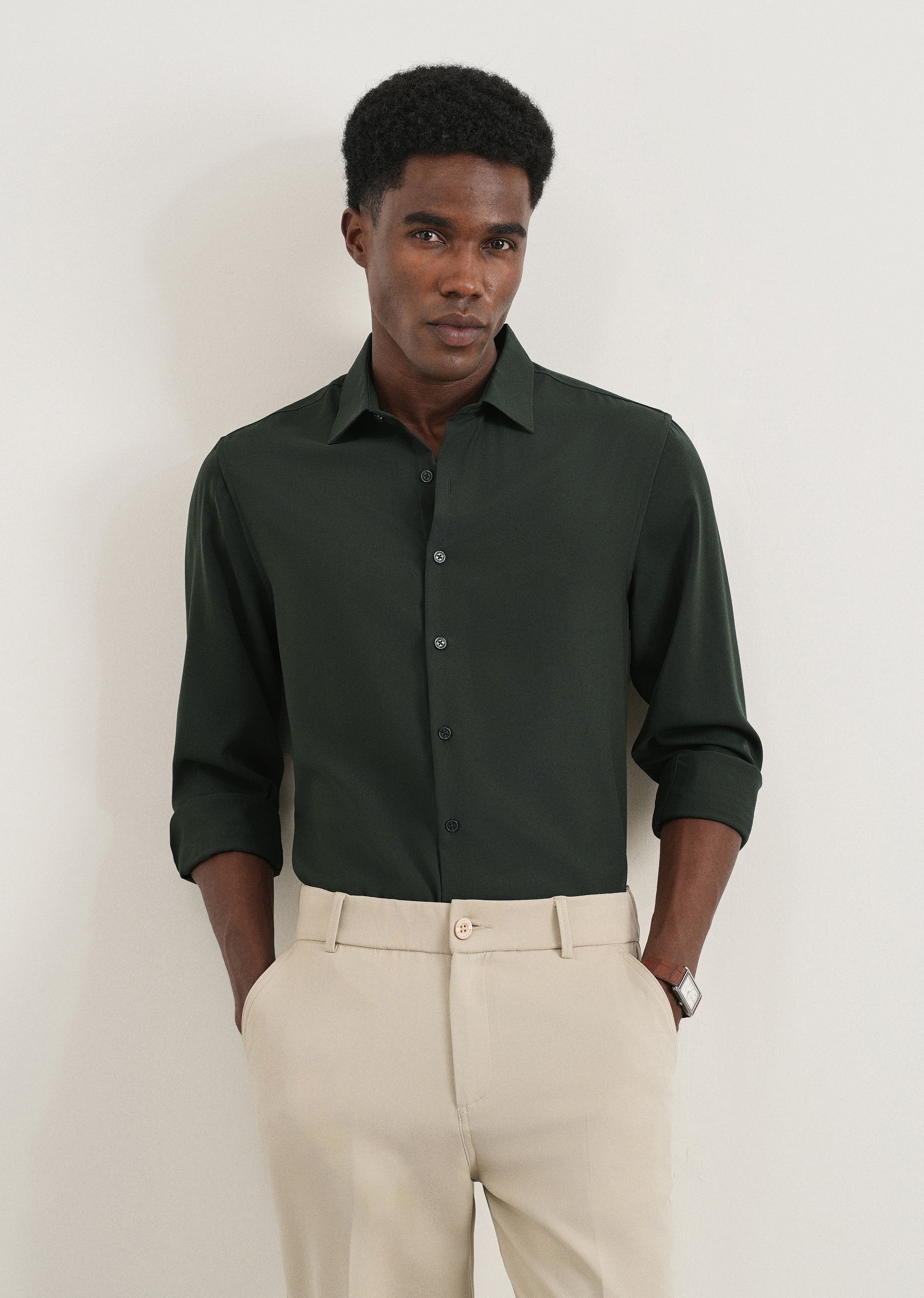 Green Fluid Soft Shirt