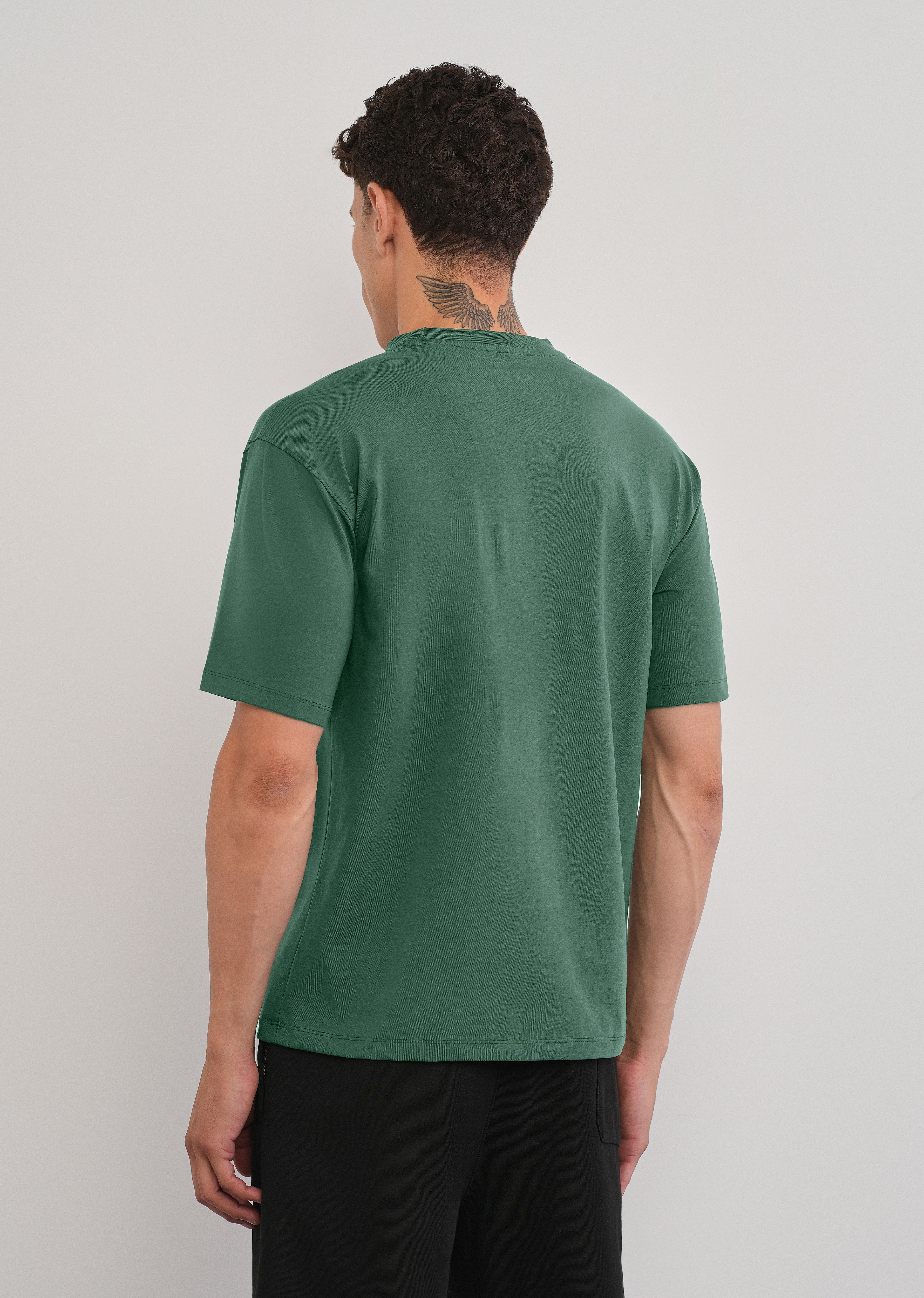 Green Applique Motif T-Shirt