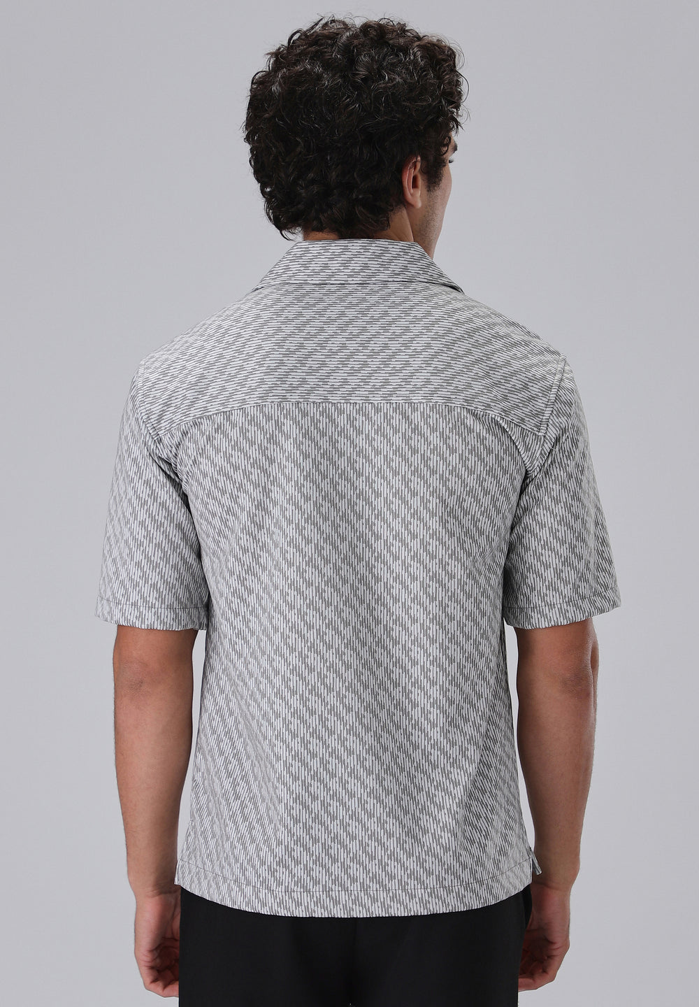 Green Knitted Half Sleeve Shirt