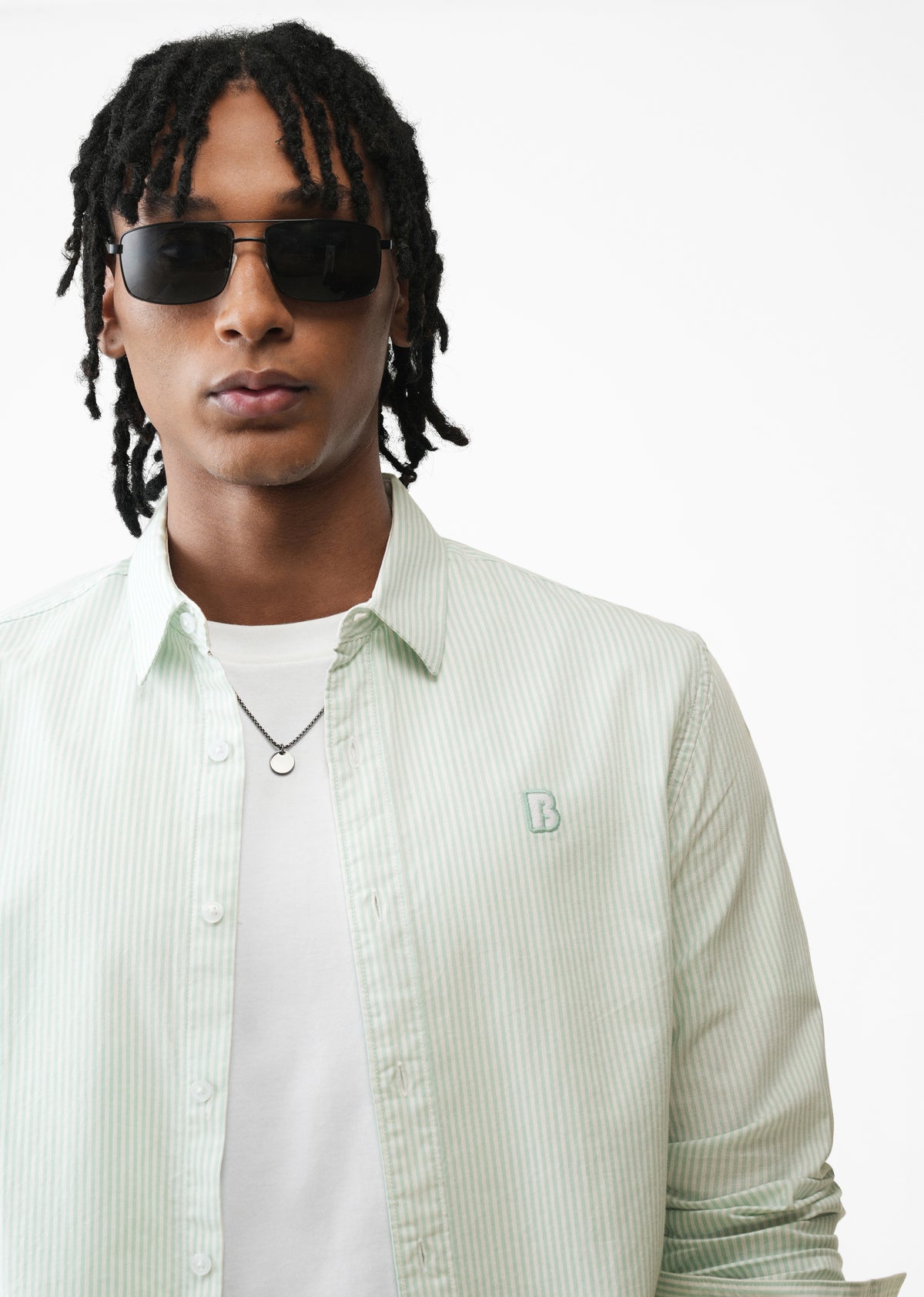 Green Pinstripe Shirt