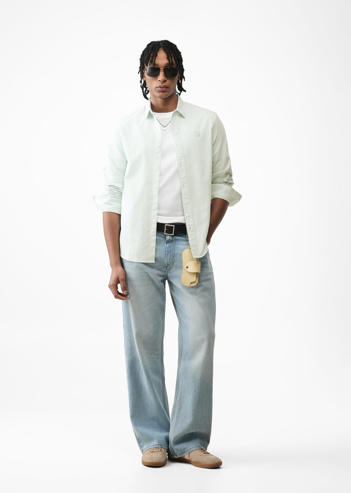 Green Pinstripe Shirt