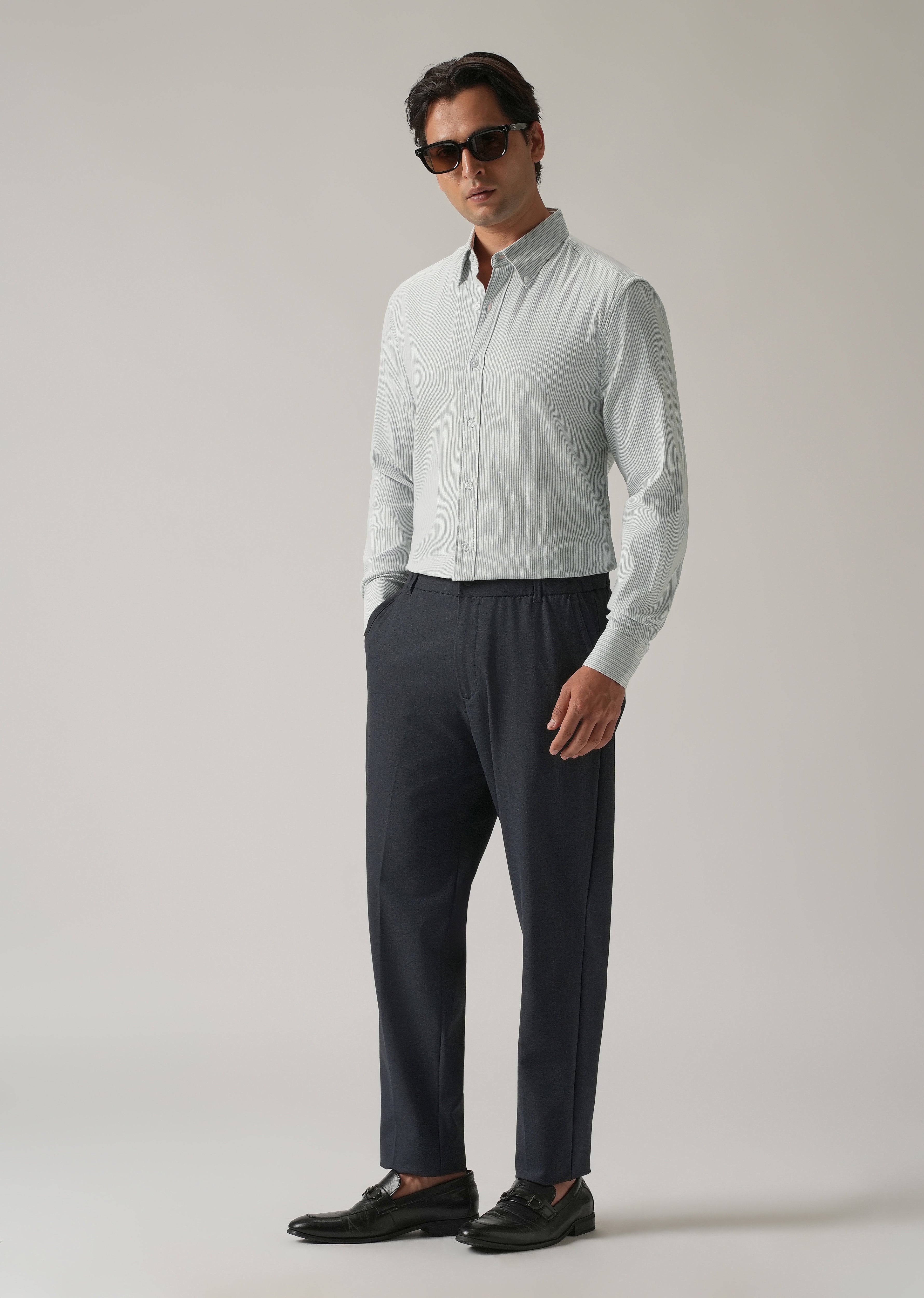 Green Pinstripe Shirt