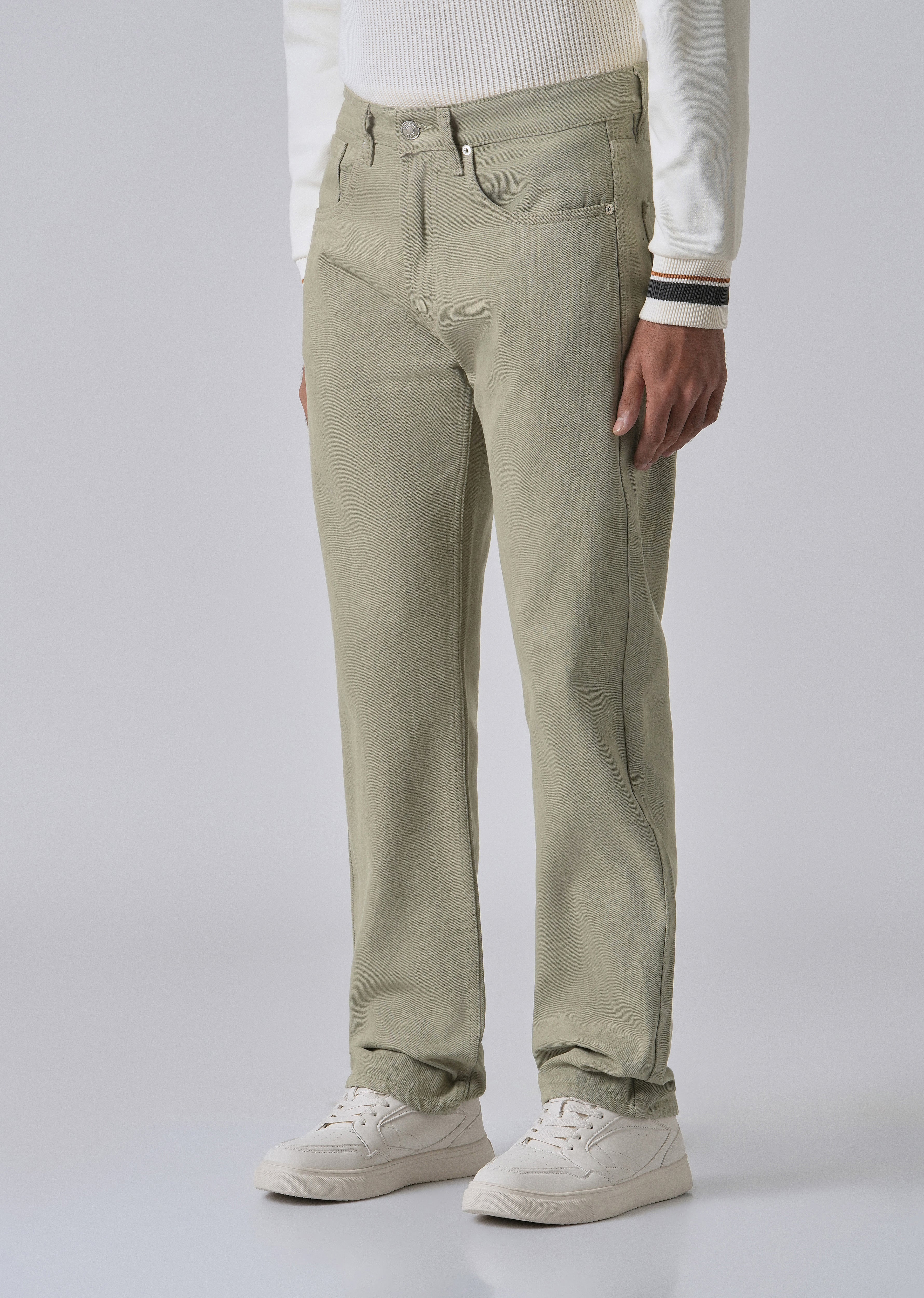 Green Regular Fit Denim