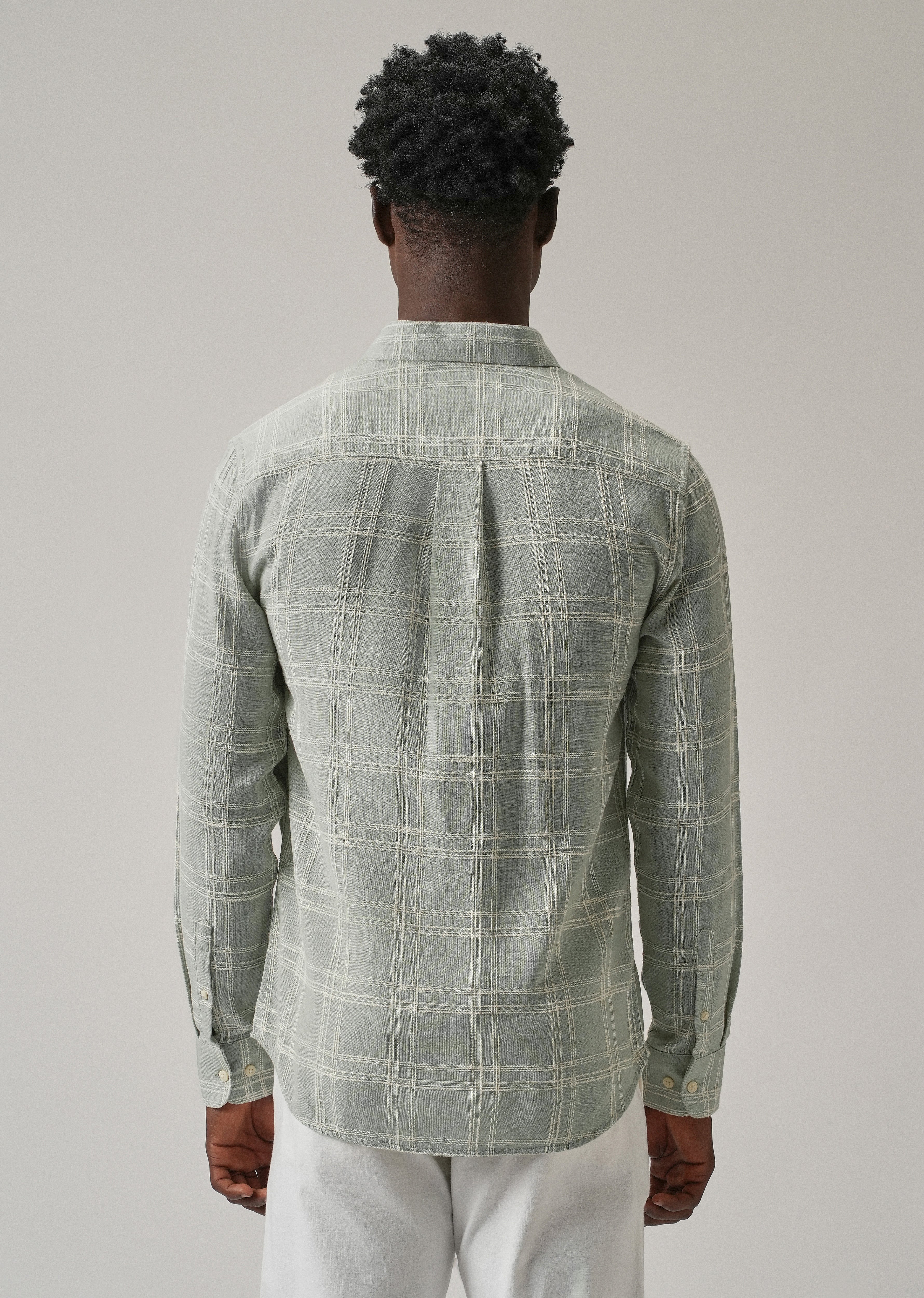 Green Chenille Check Shirt
