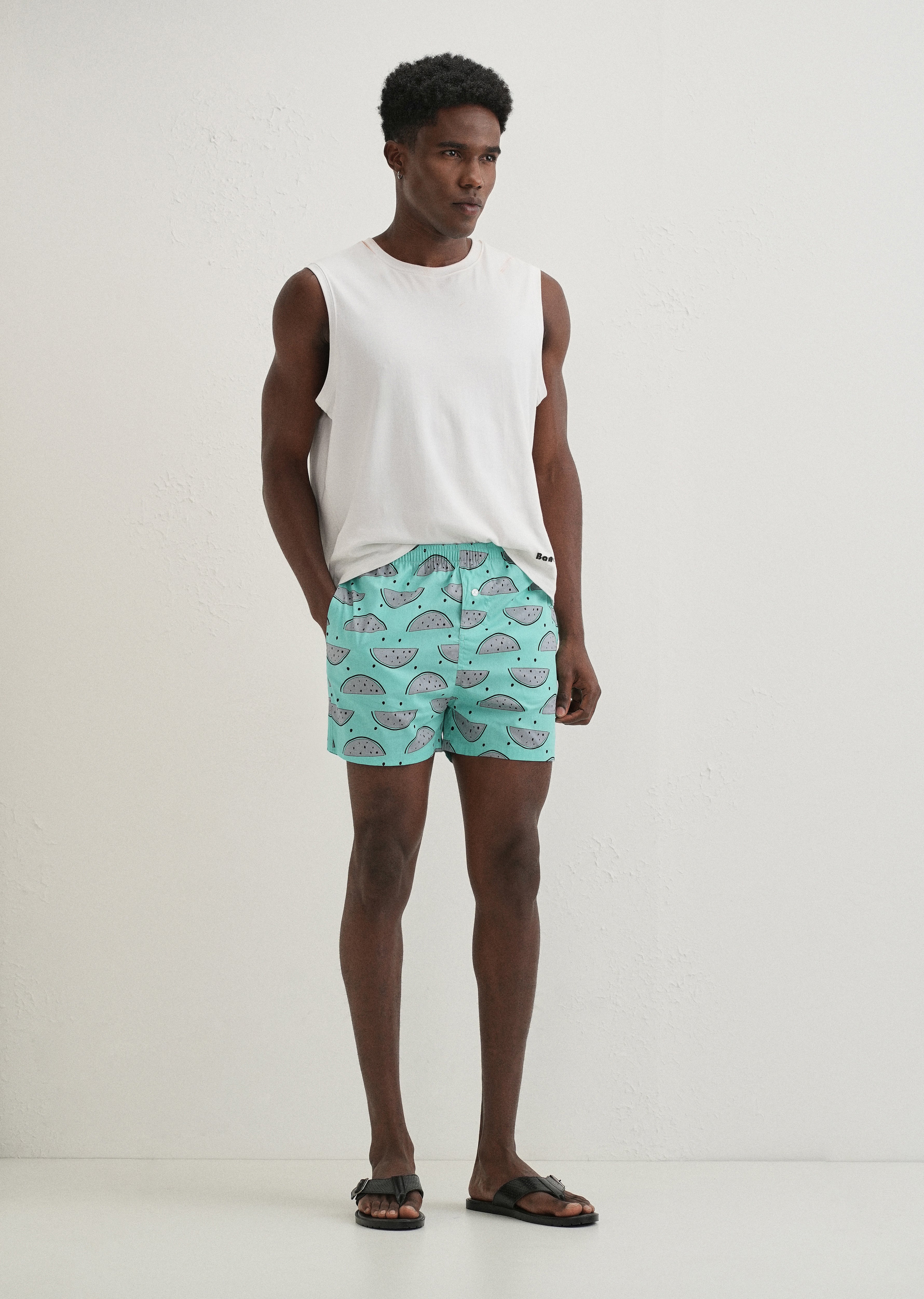 Green Watermelon Printed Boxer