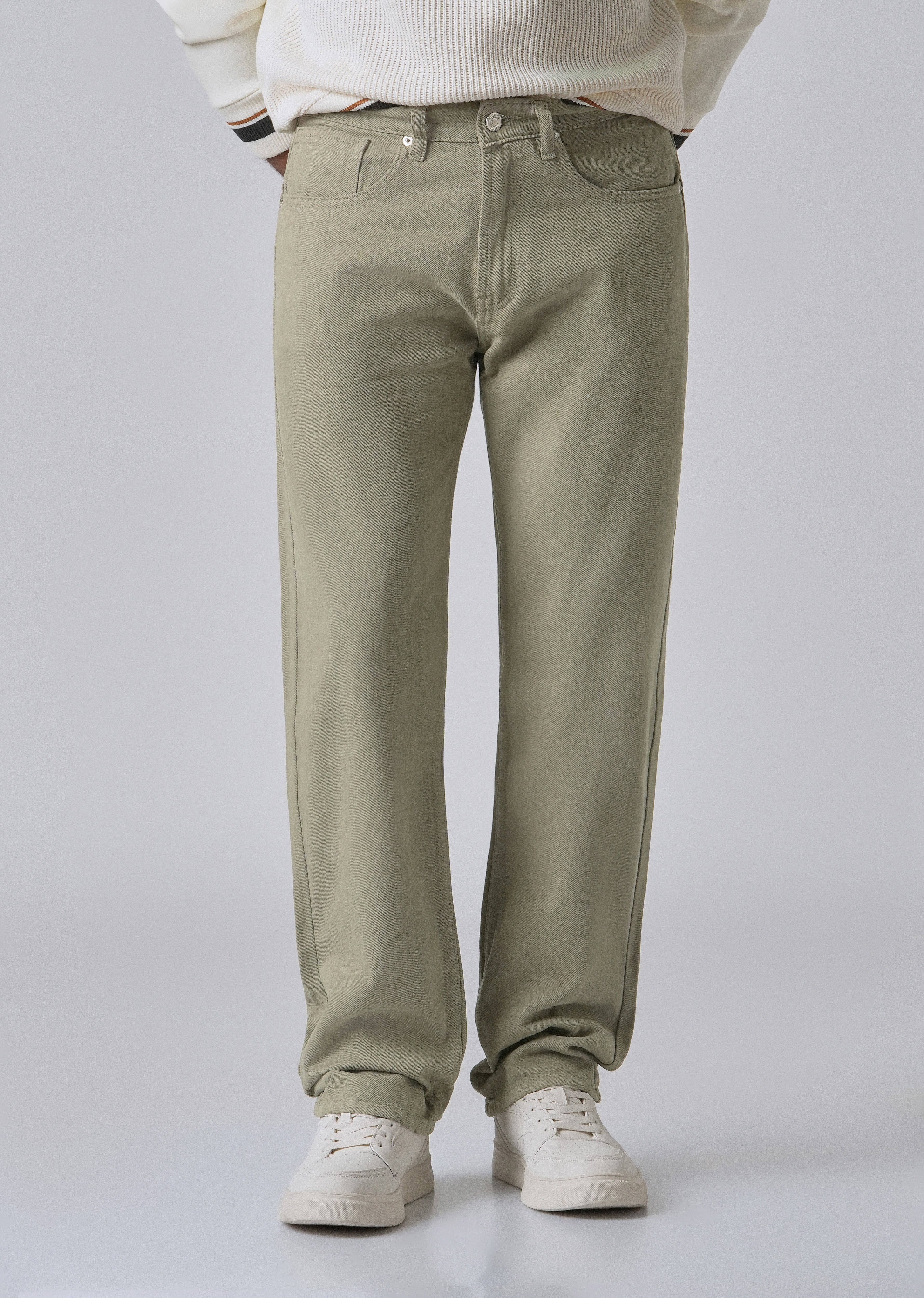 Green Regular Fit Denim