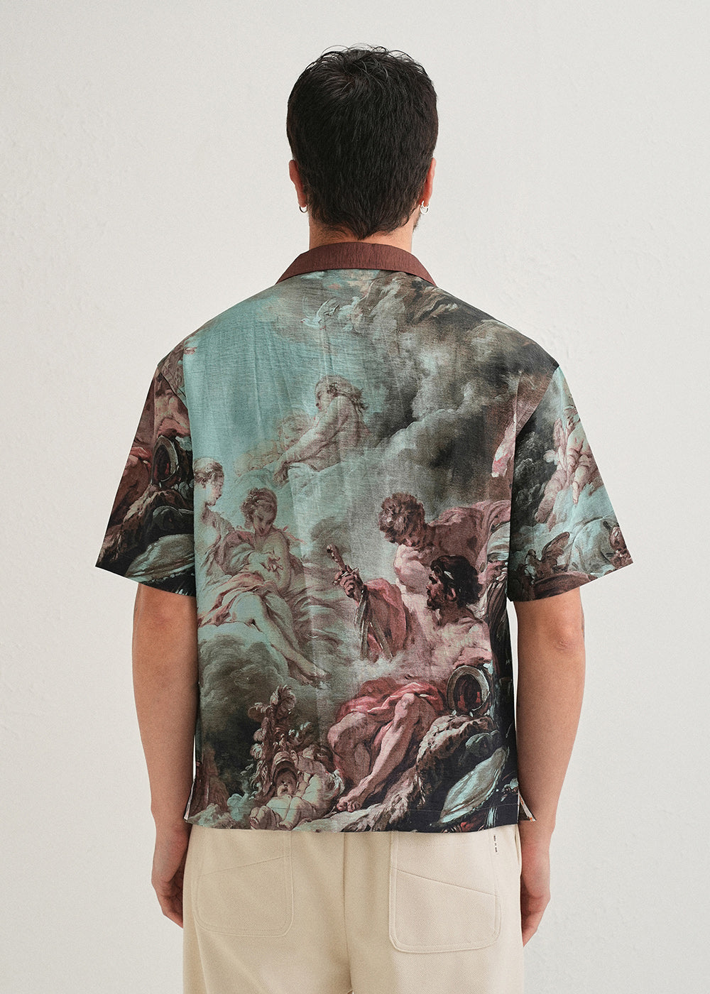 Green Renaissance Placement Print Shirt