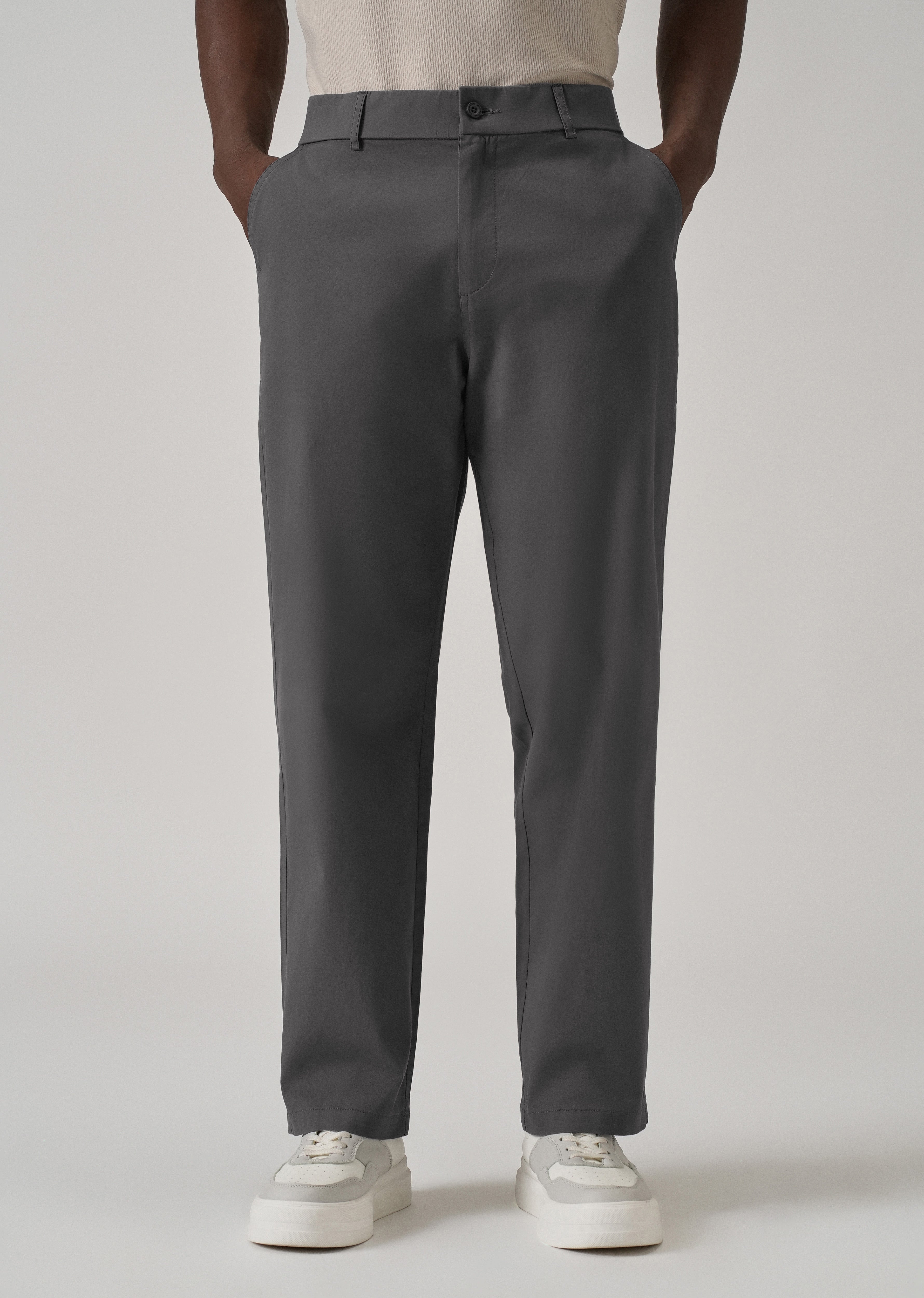 Baggy Fit Grey Chinos