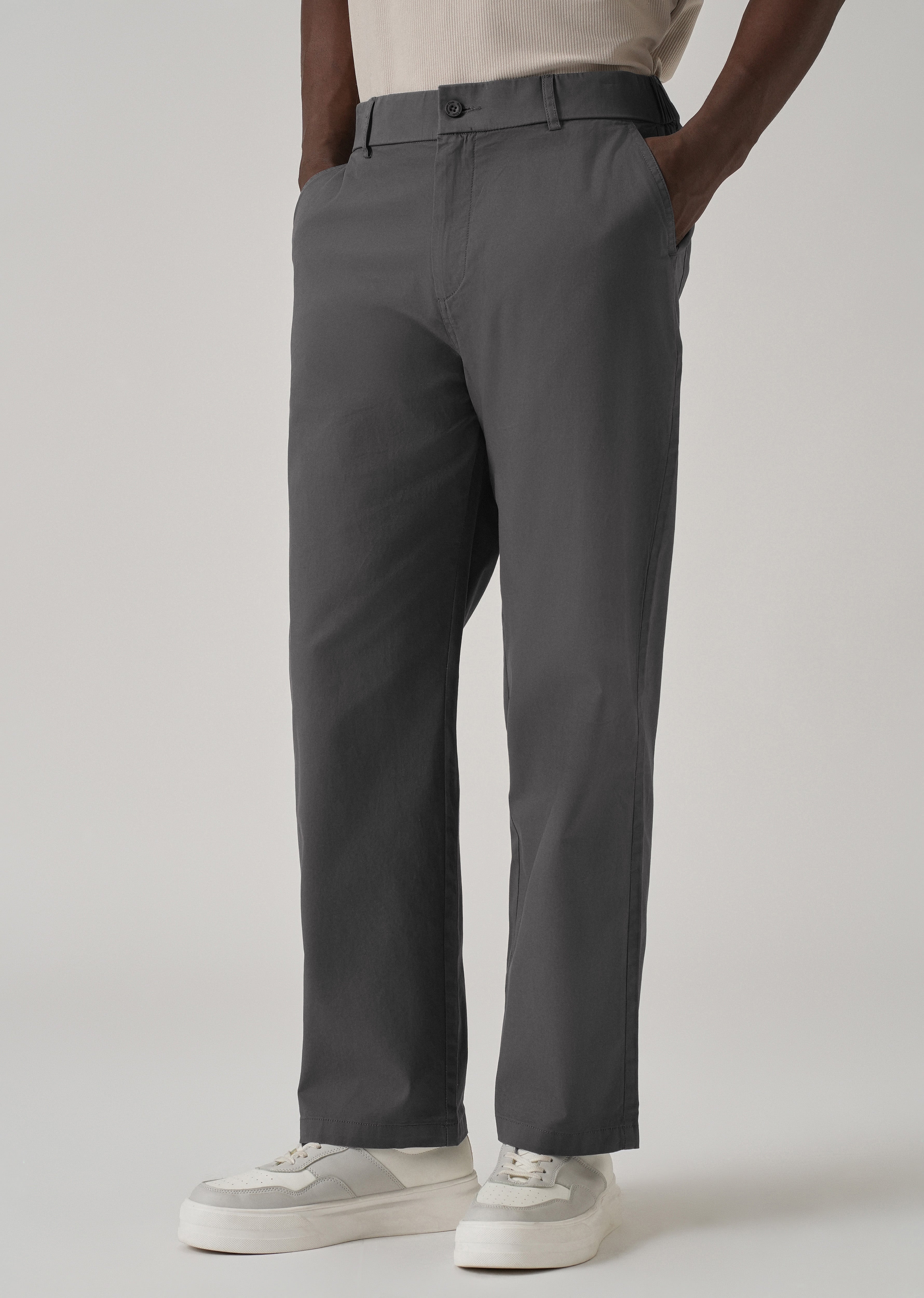 Baggy Fit Grey Chinos
