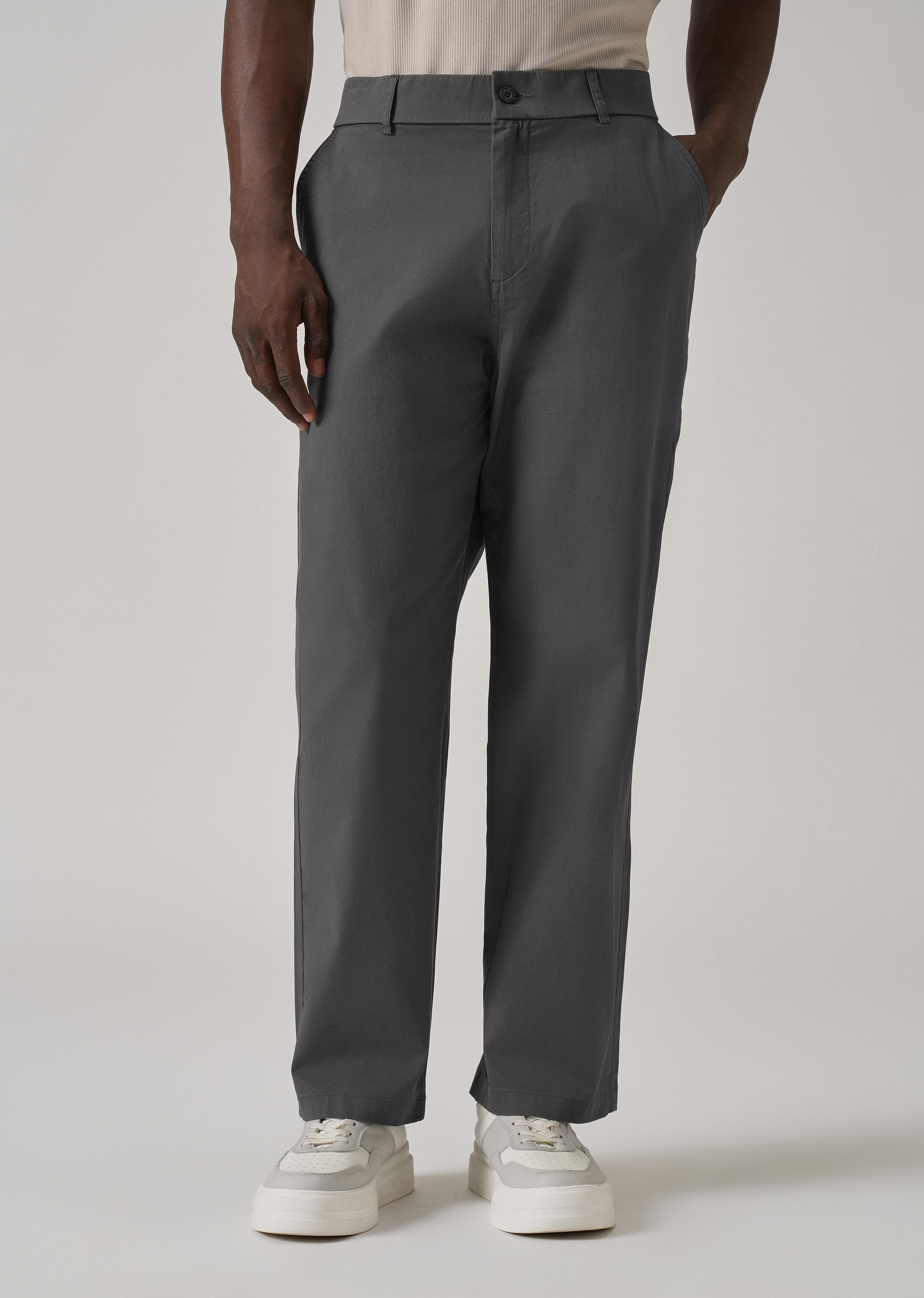Baggy Fit Grey Chinos