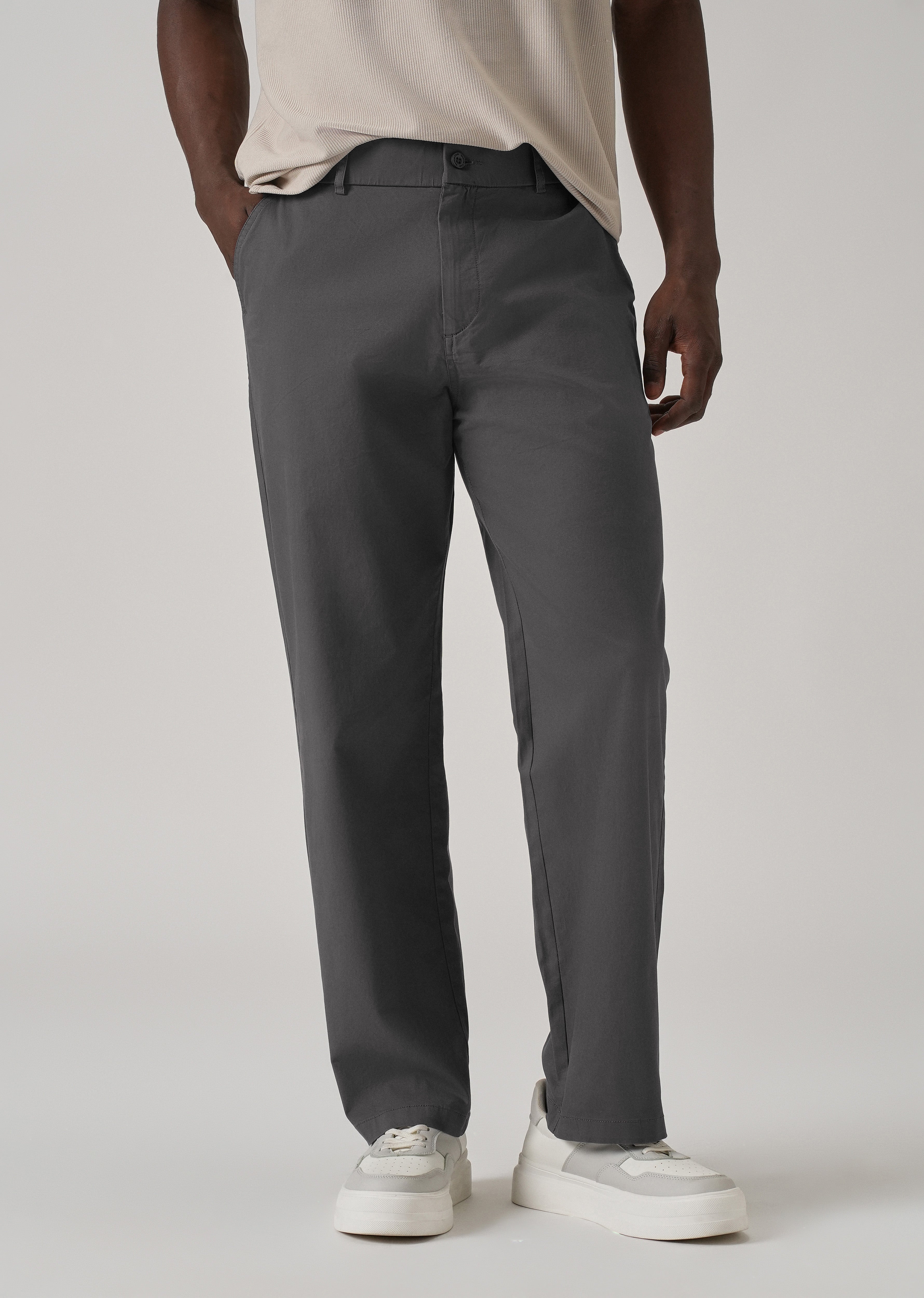 Baggy Fit Grey Chinos