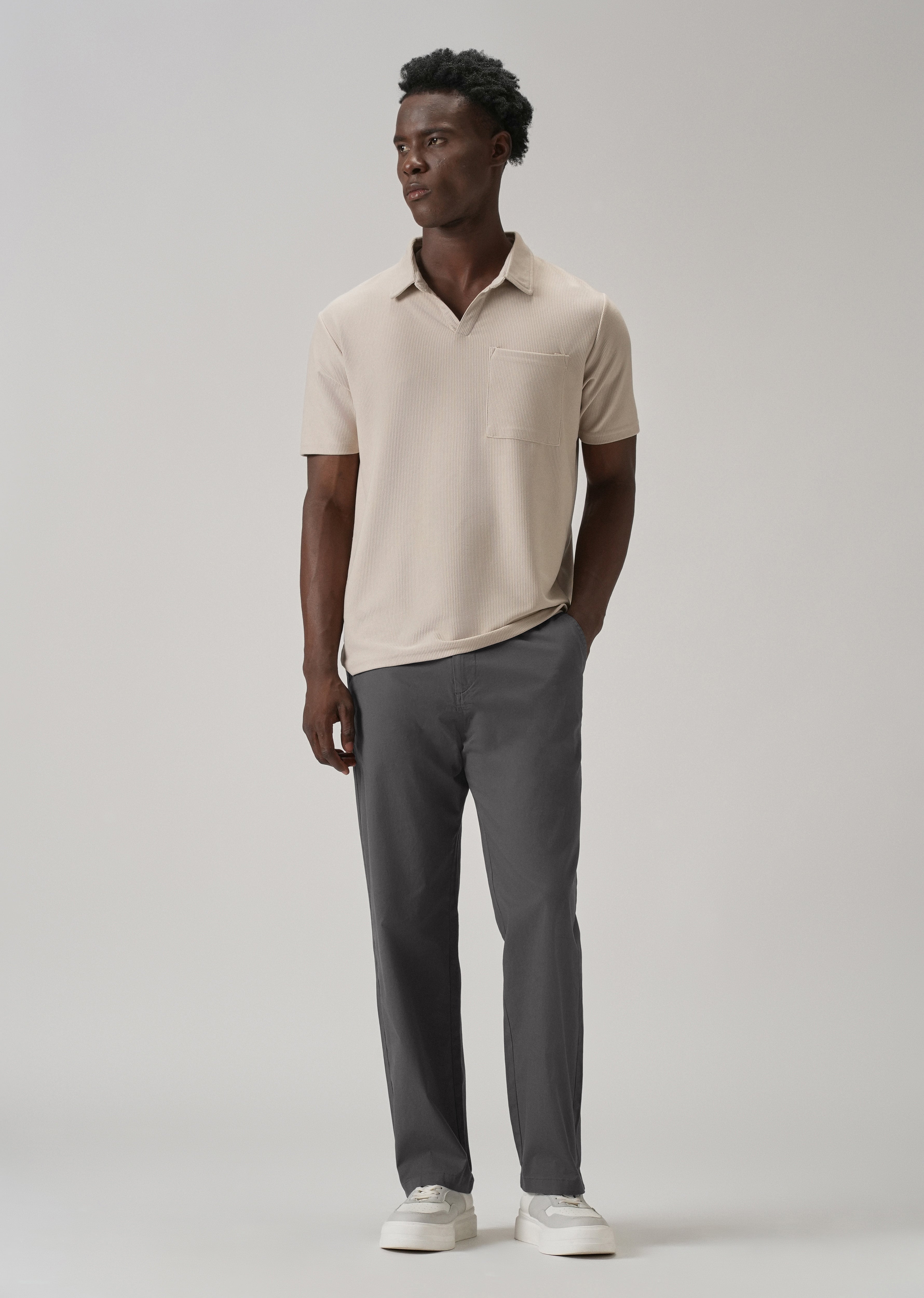 Baggy Fit Grey Chinos