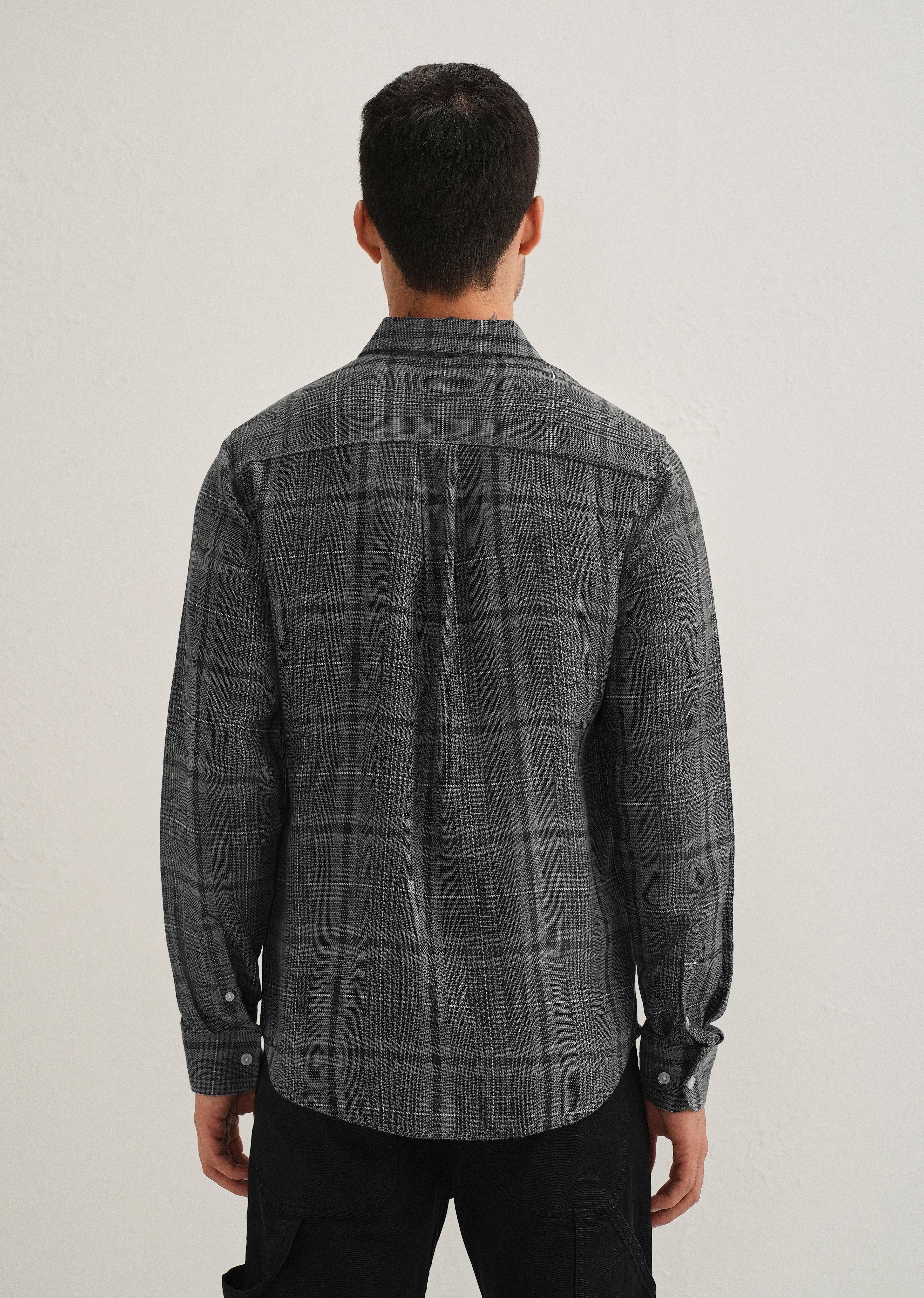 Grey Glen Plaid Check Shirt
