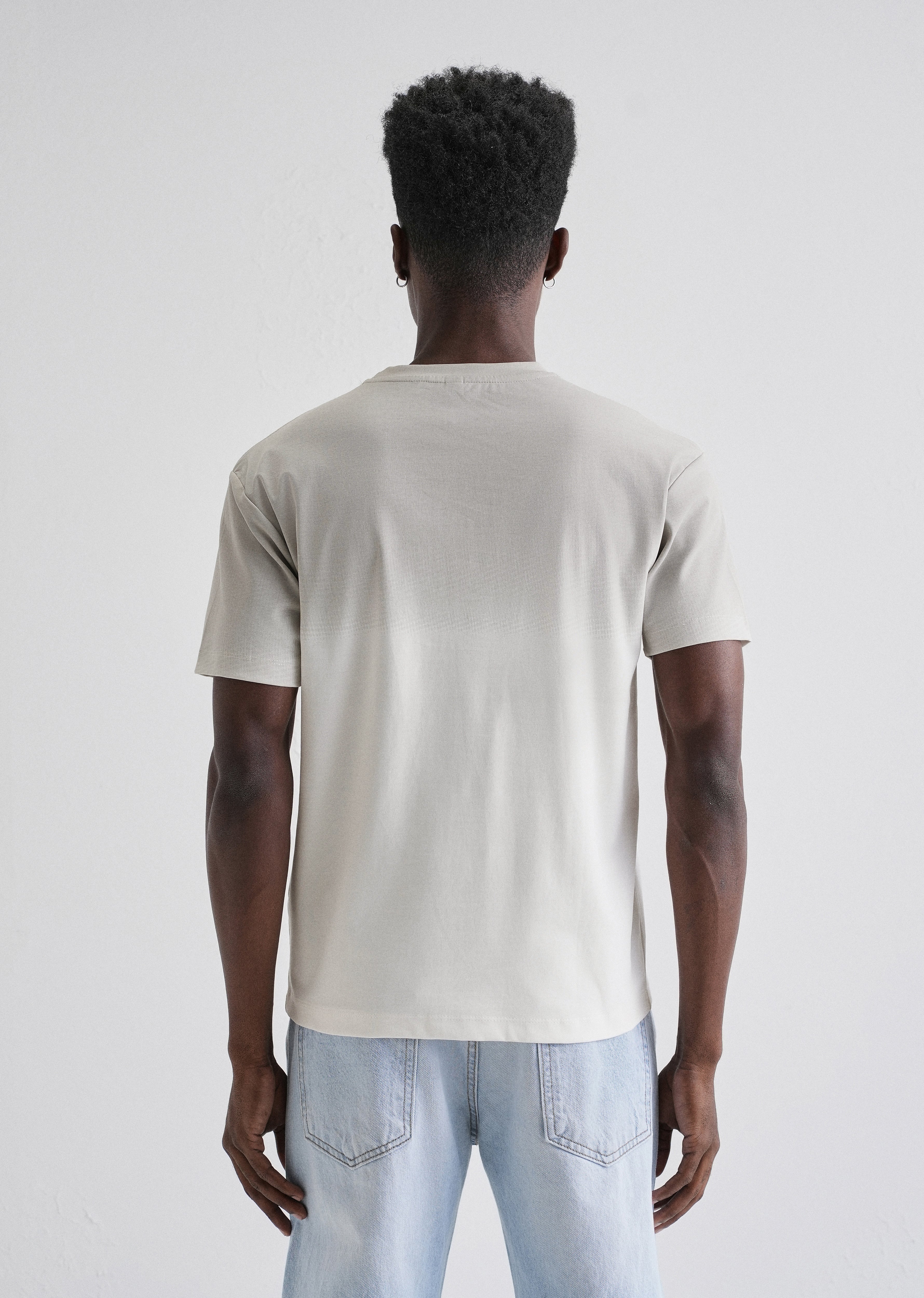 Grey Gradient Applique T-shirt