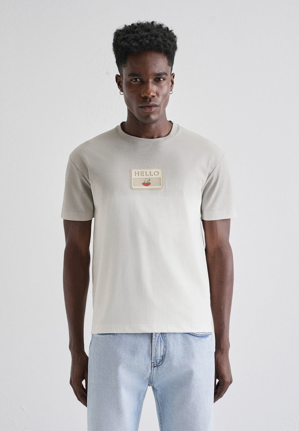 Grey Gradient Applique T-shirt