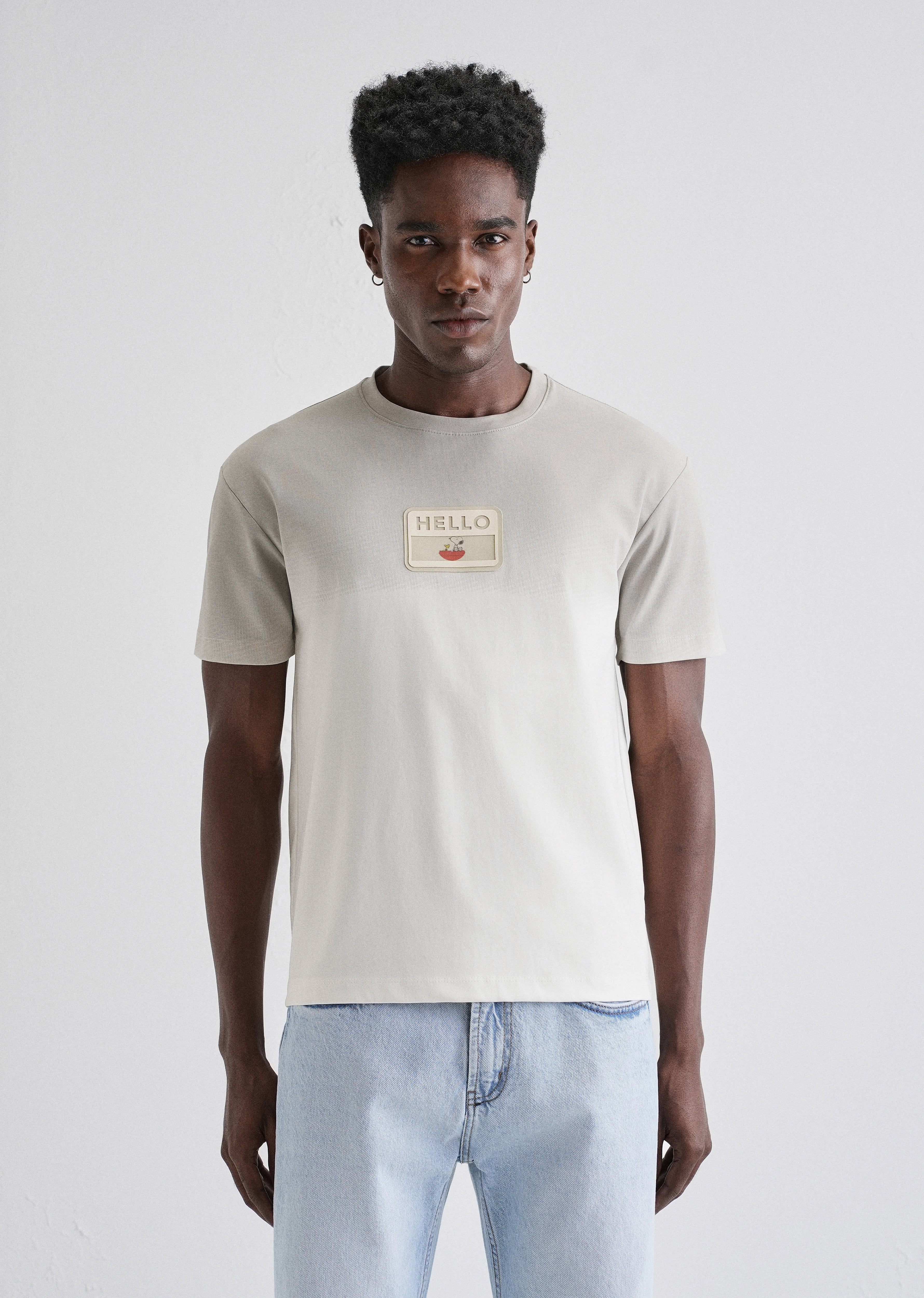 Grey Gradient Applique T-shirt