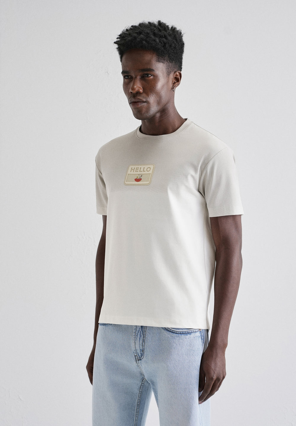 Grey Gradient Applique T-shirt