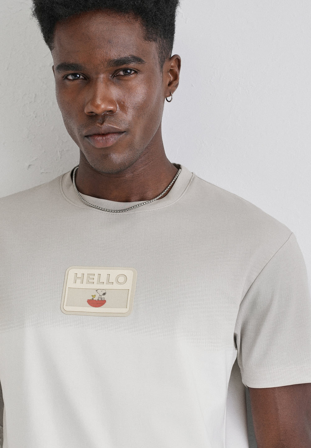 Grey Gradient Applique T-shirt