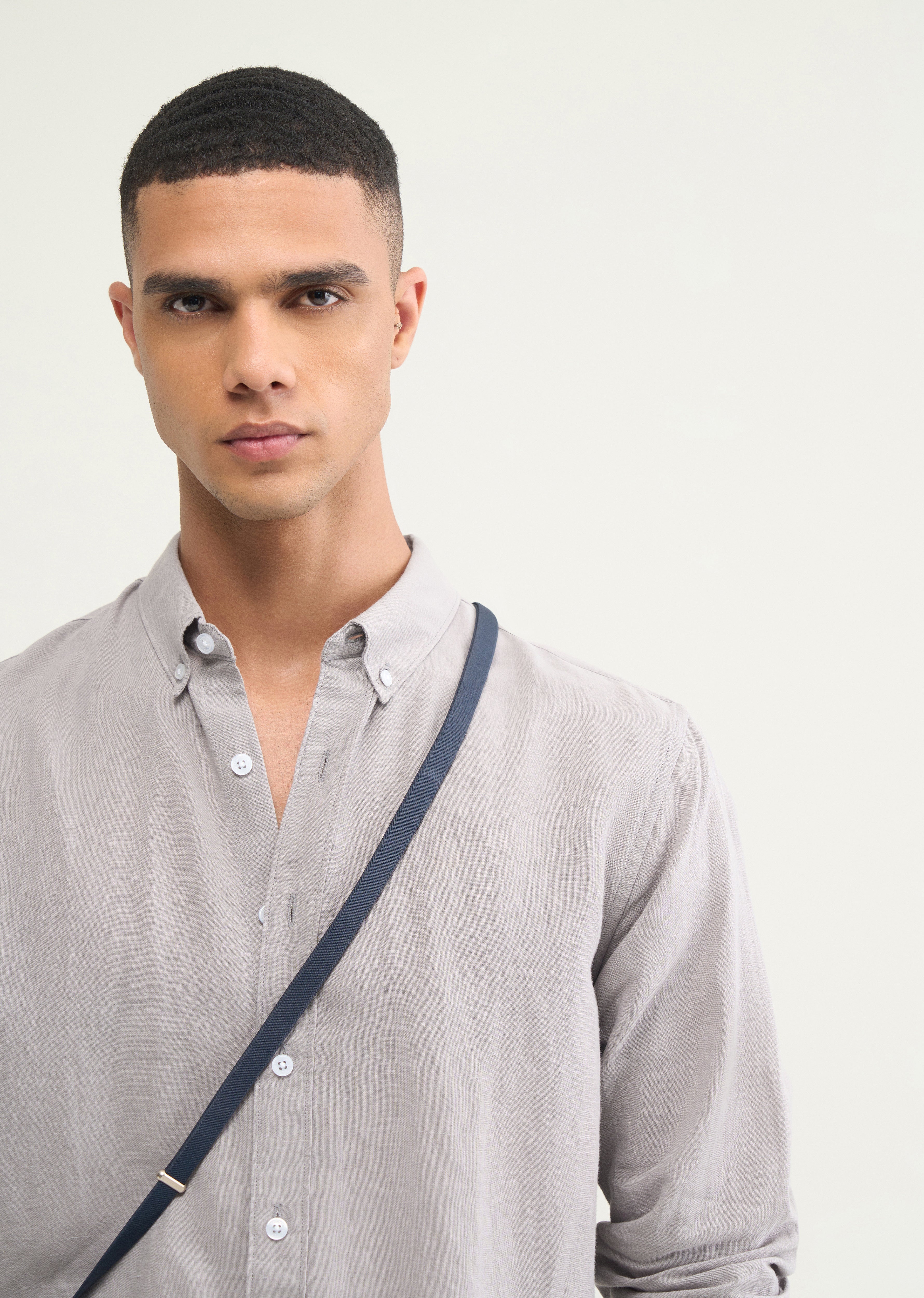Grey Hemp Cotton Shirt