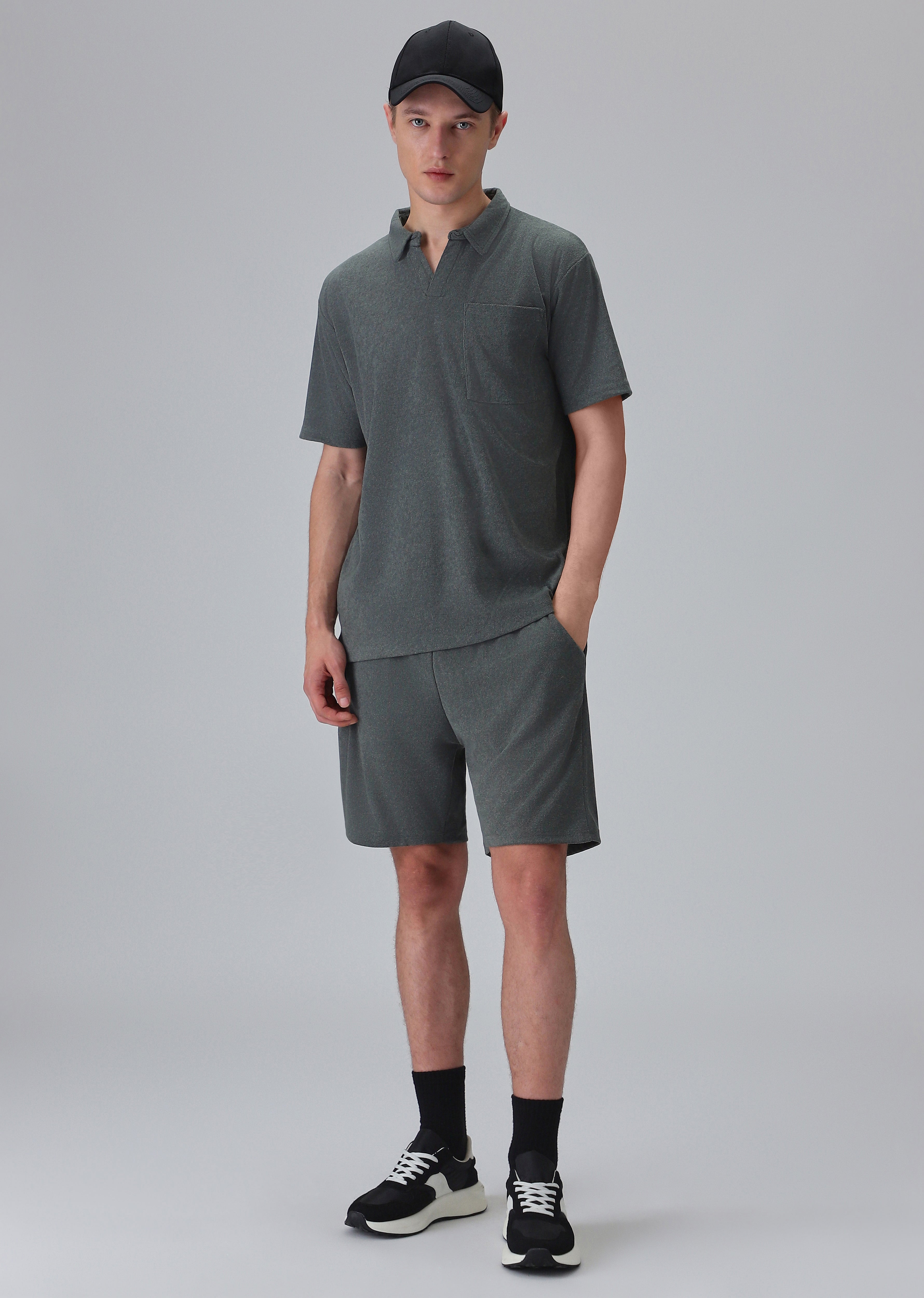 Grey Knitted Co-ord Set - Main Image