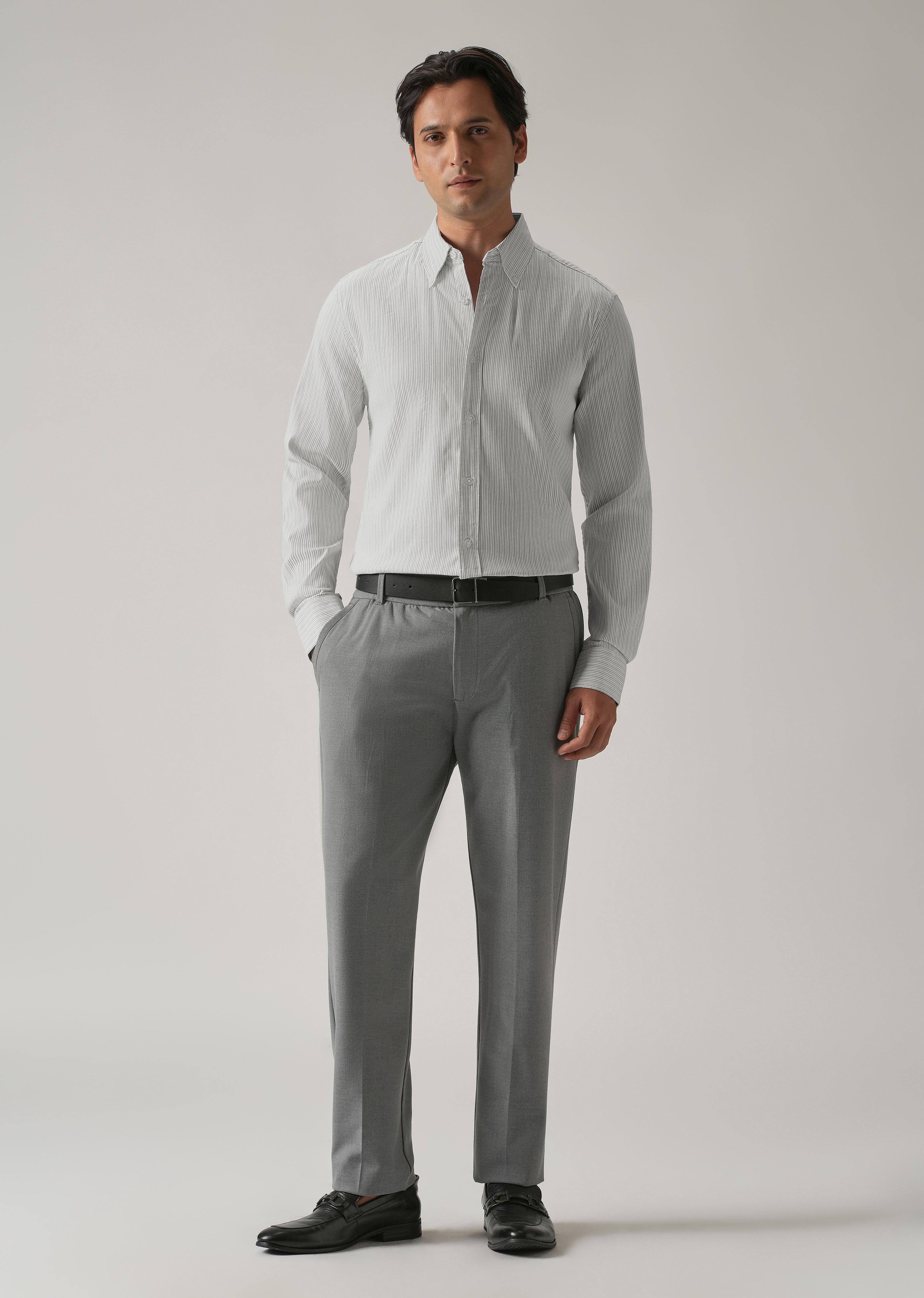 Grey Pinstripe Shirt