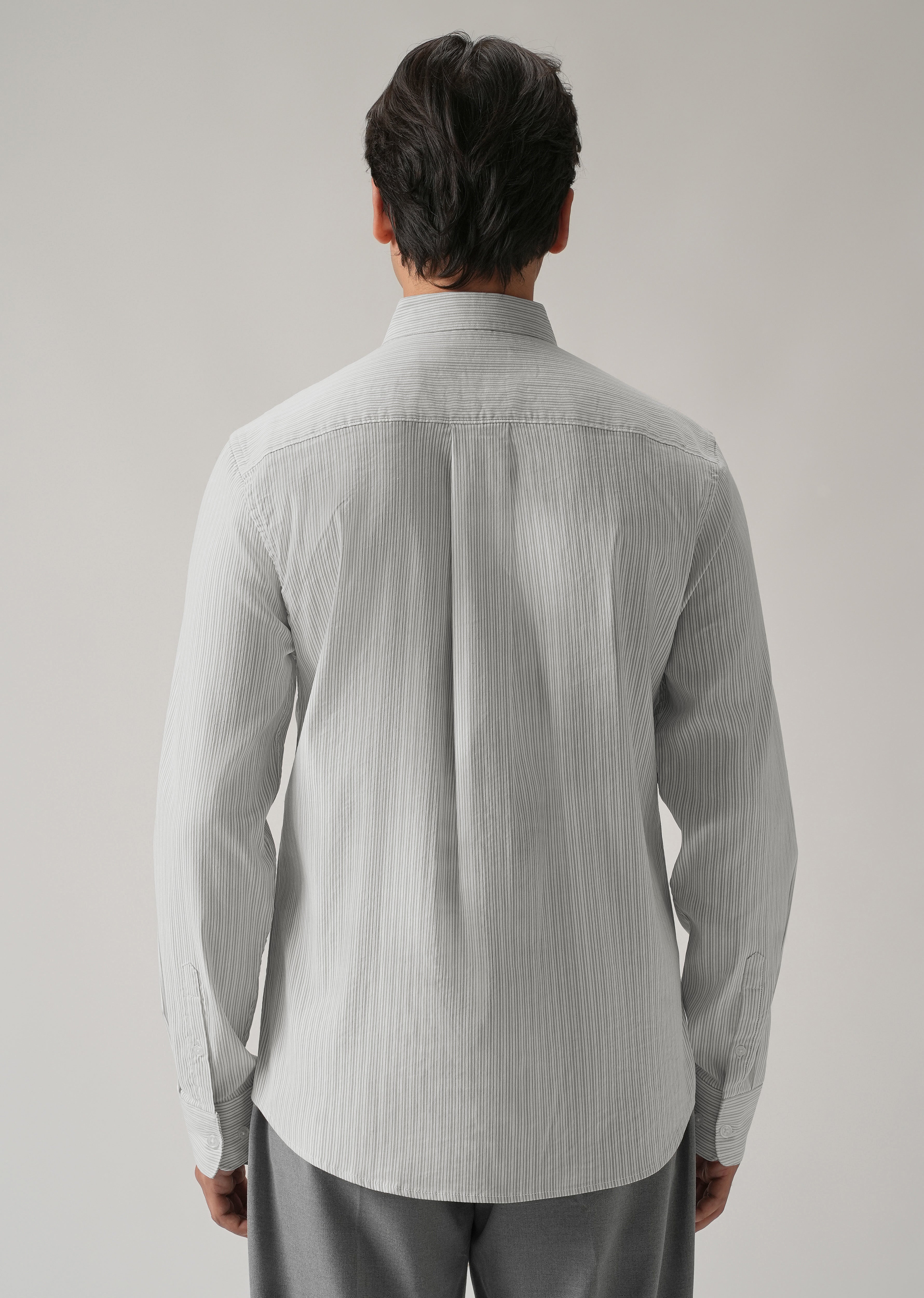 Grey Pinstripe Shirt