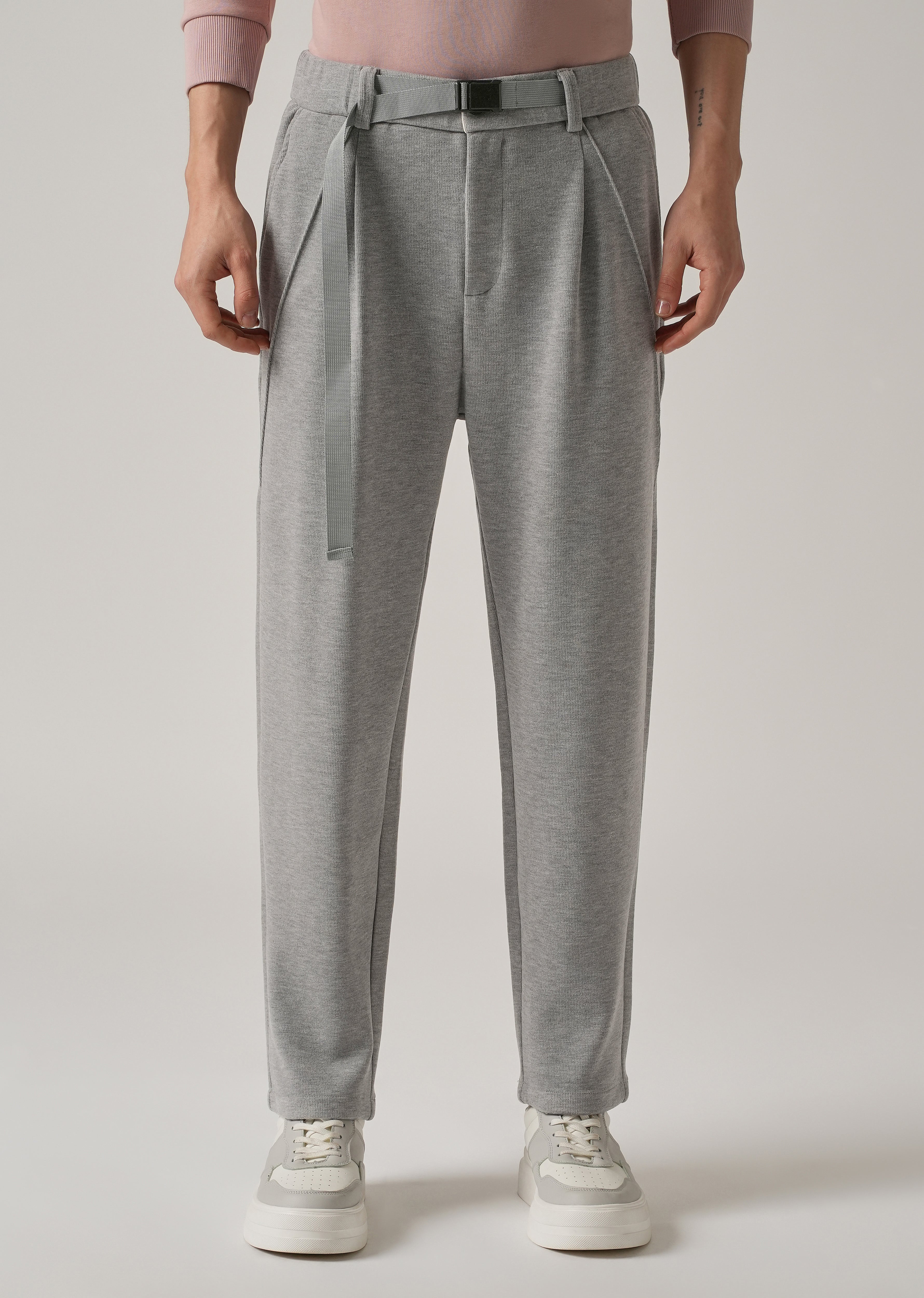 Grey Corduroy Relaxed Fit Pant