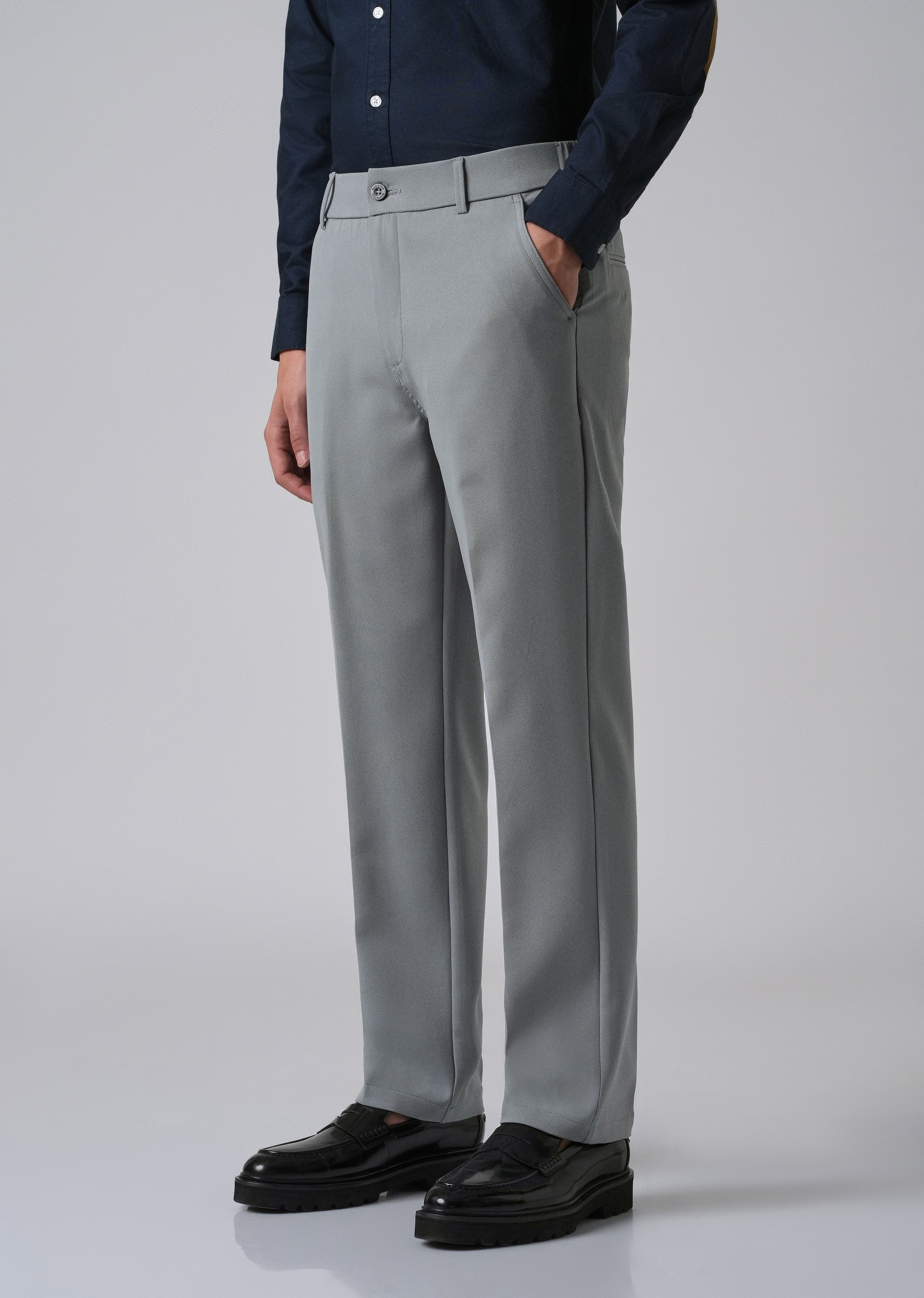 Grey Relaxed Fit Trousers
