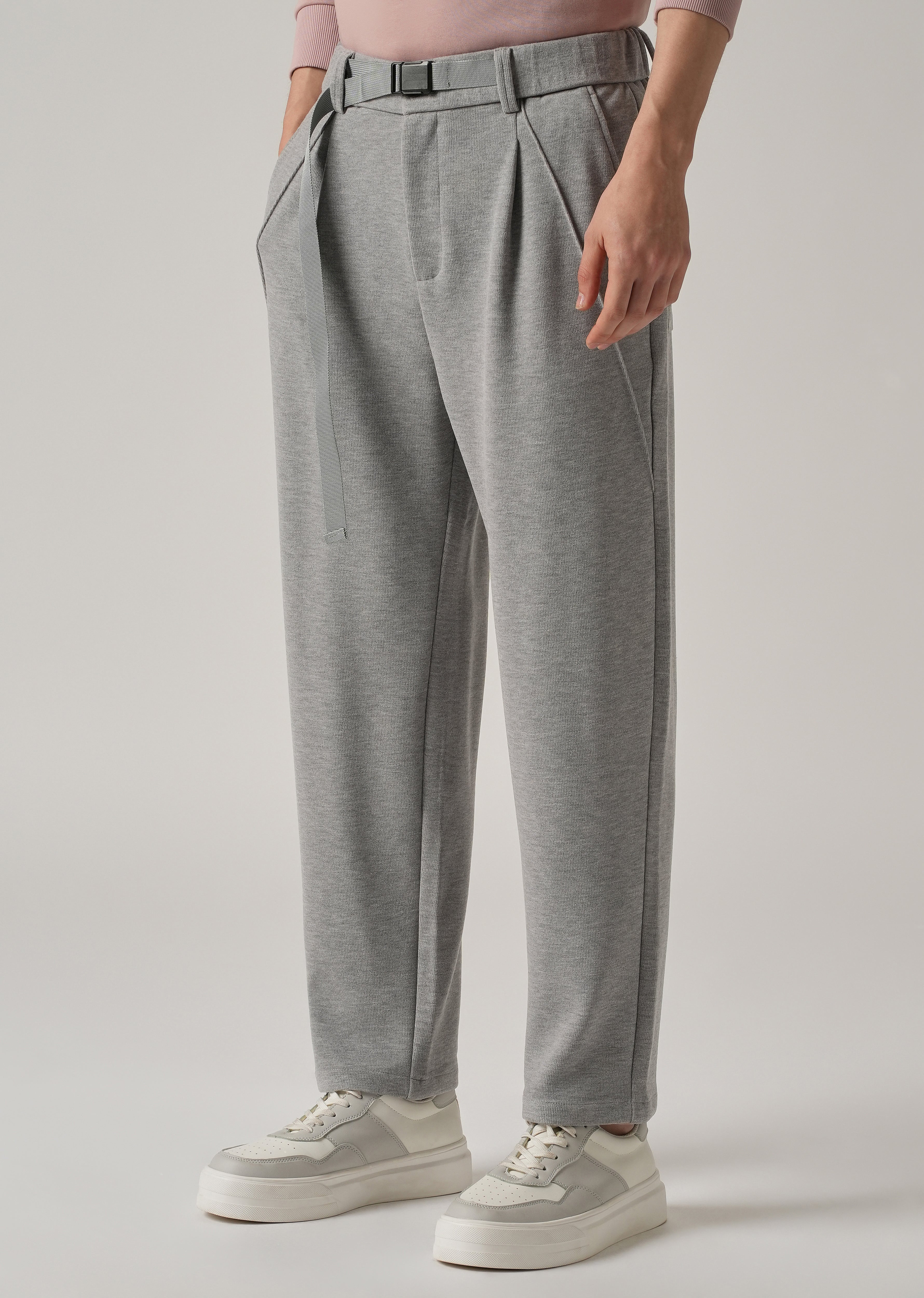 Grey Corduroy Relaxed Fit Pant