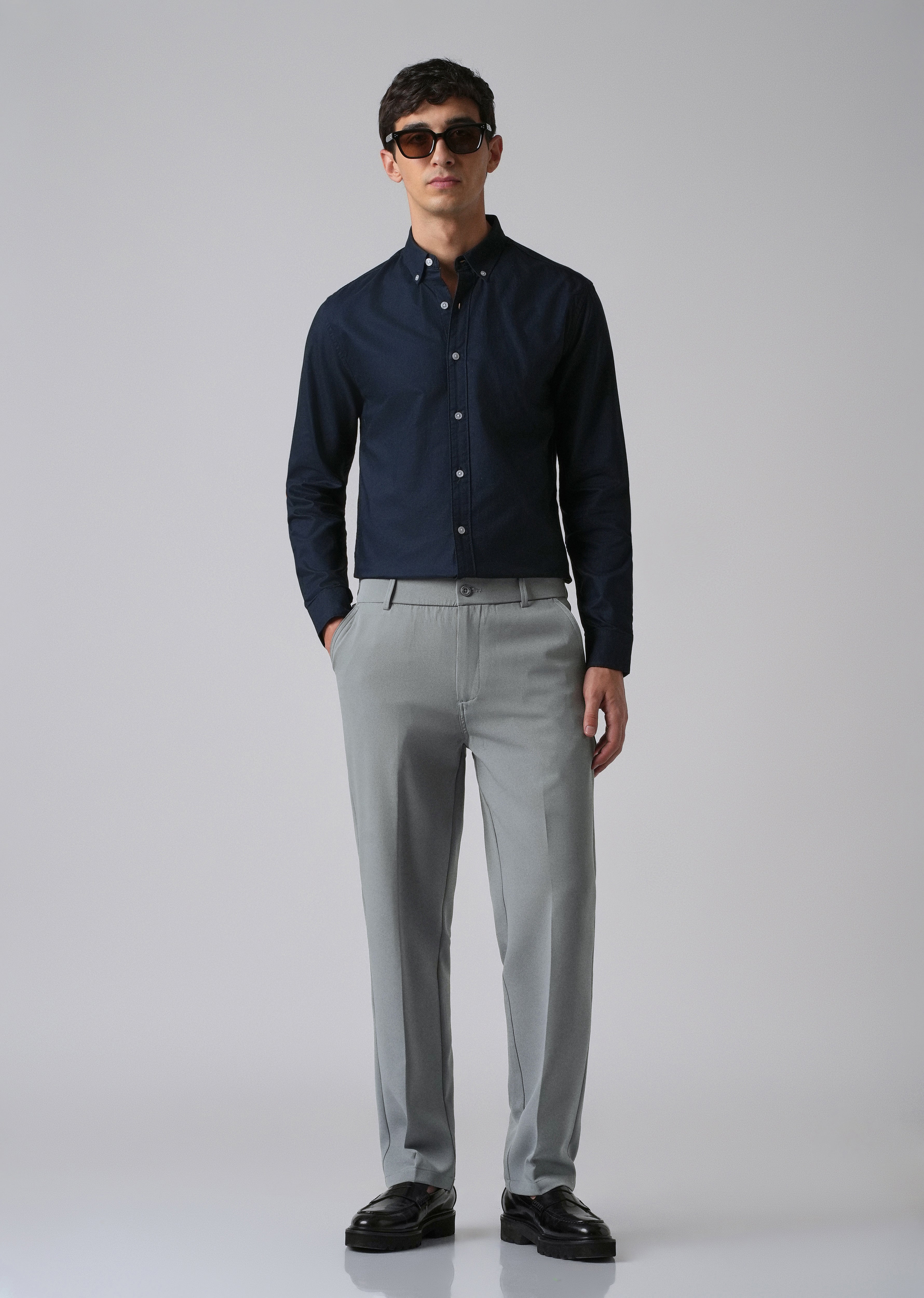 Grey Relaxed Fit Trousers