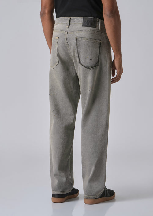 Grey Splatter Straight Fit Denim