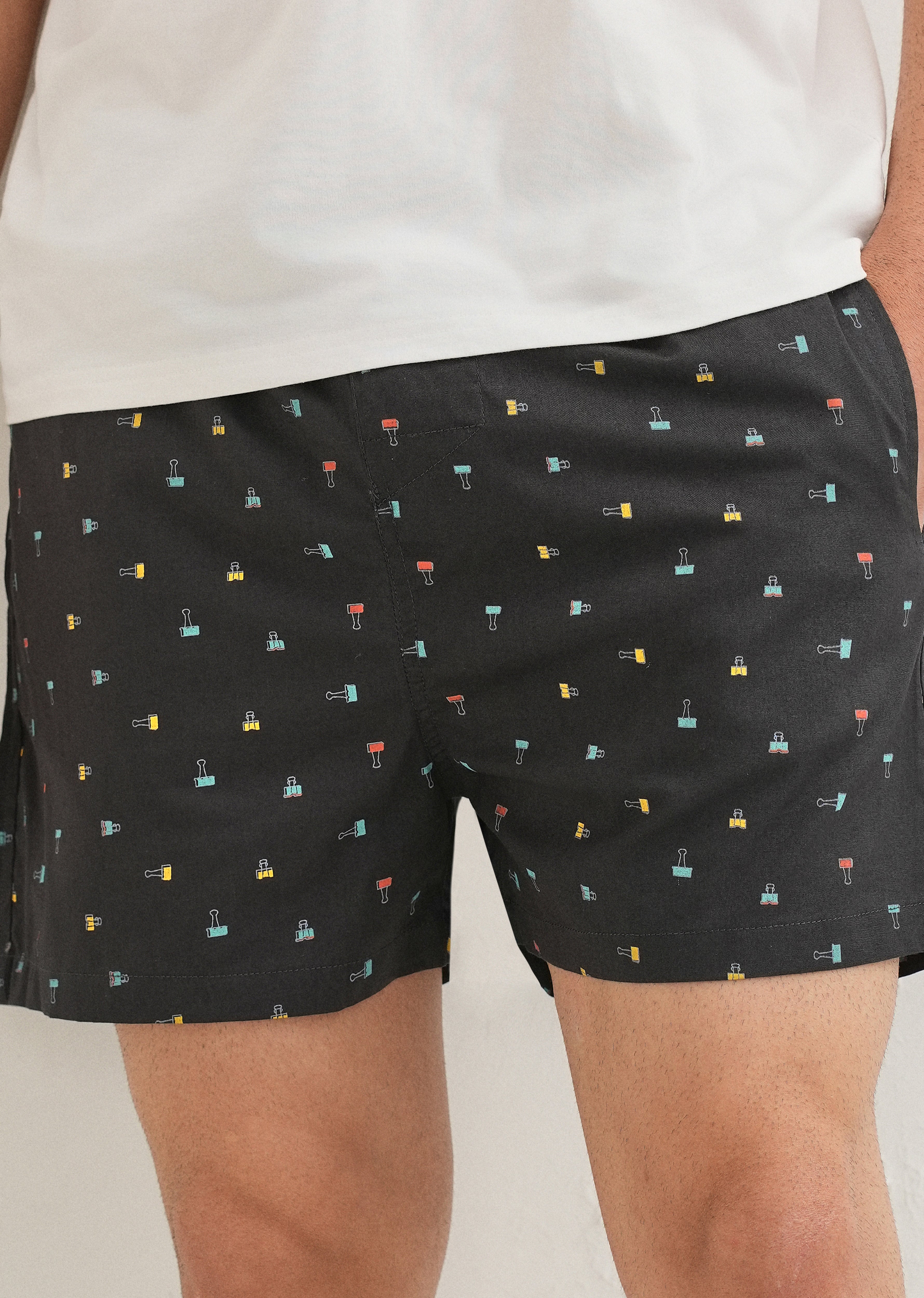 Grey Stamp Printed Boxer