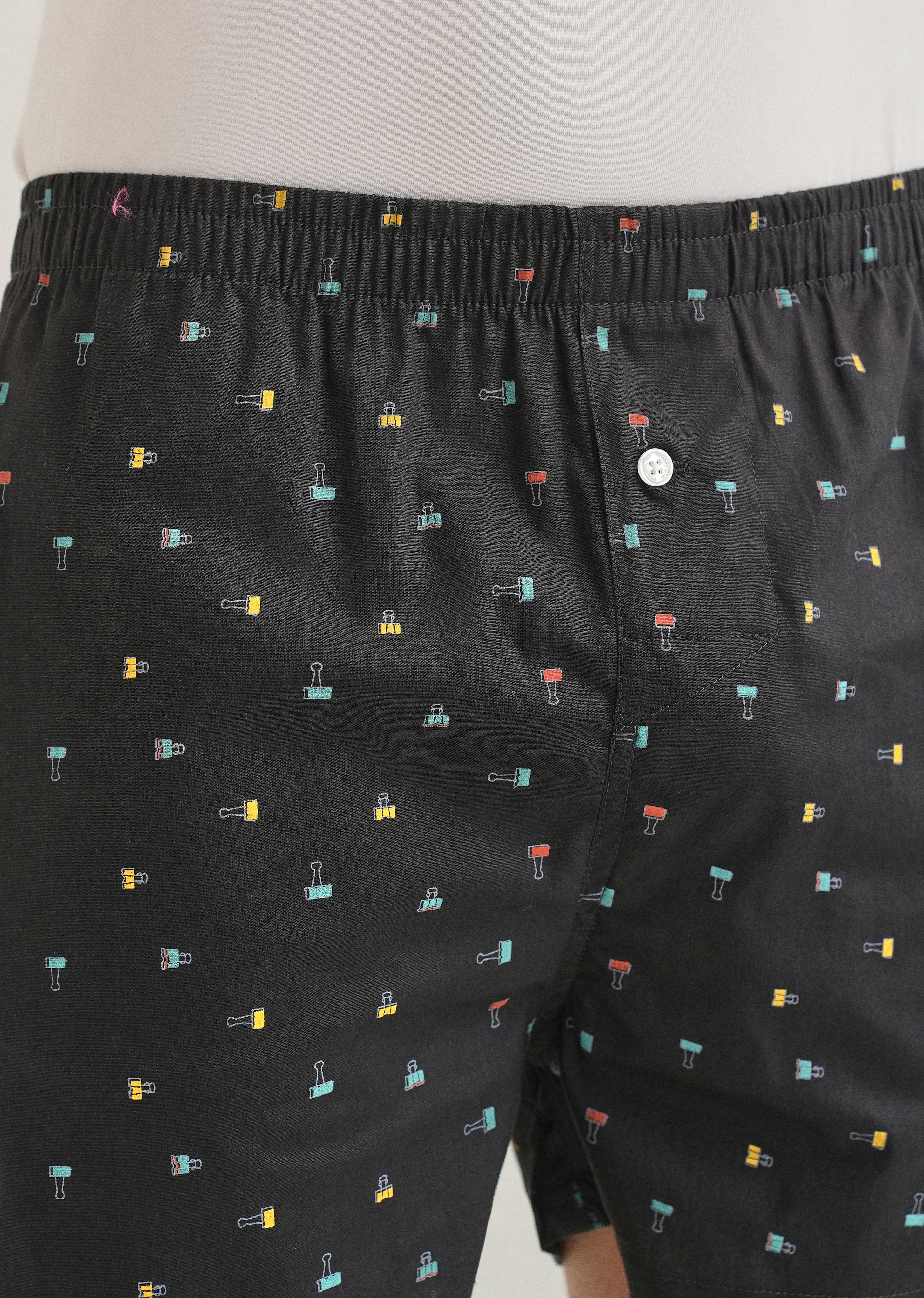 Grey Stamp Printed Boxer