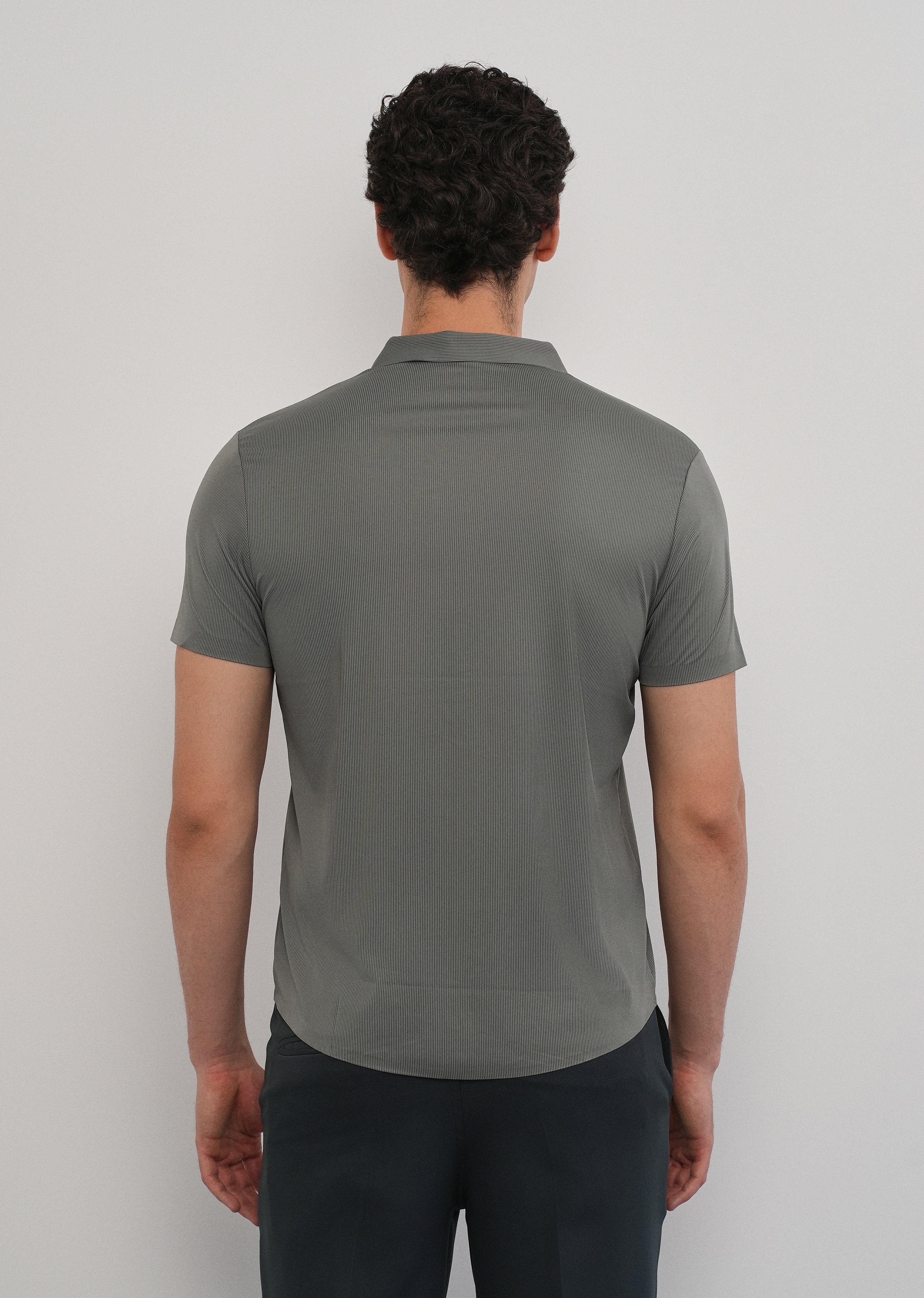 Grey Stitchless Stripe Shirt