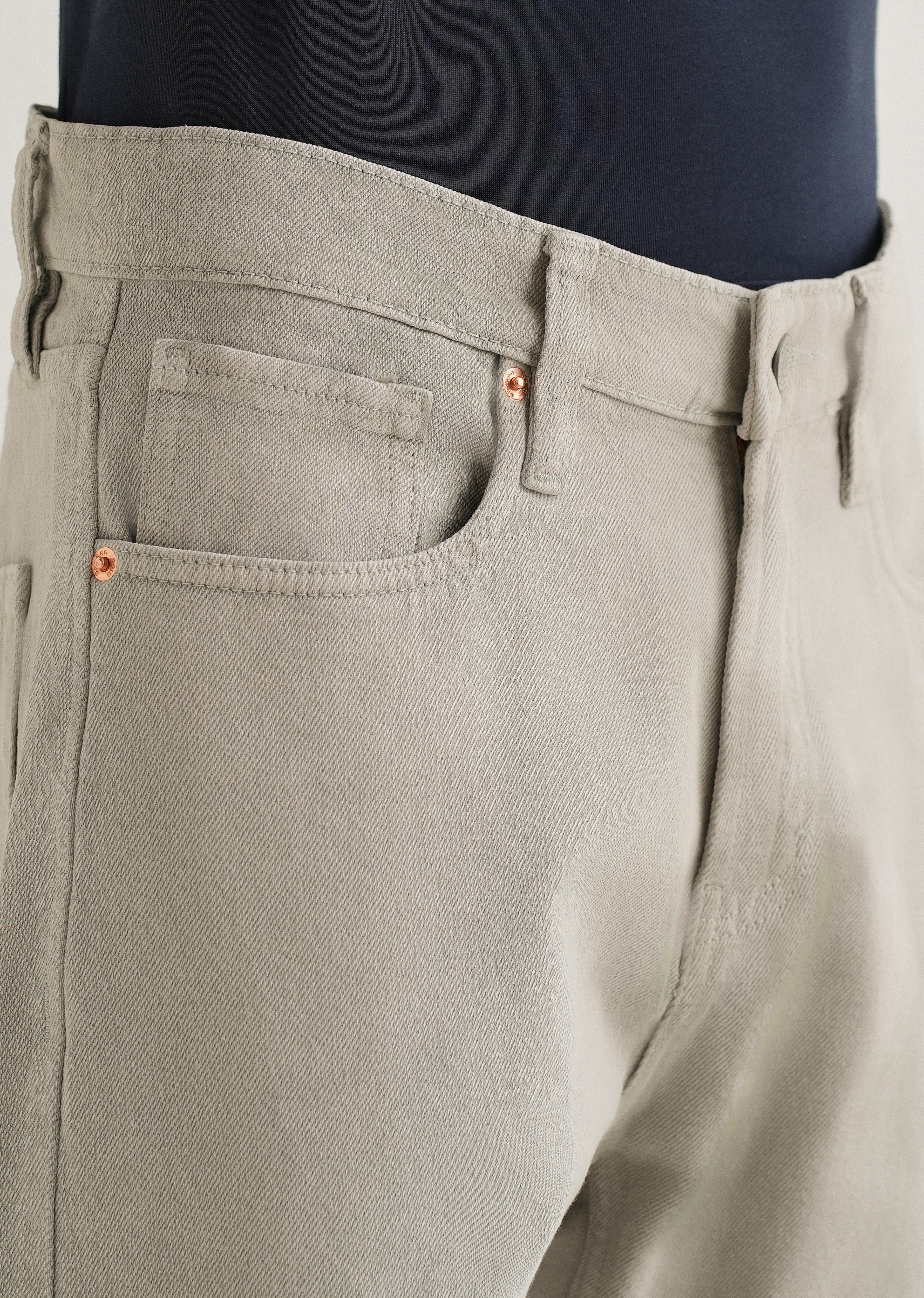 Grey Straight Fit Denim