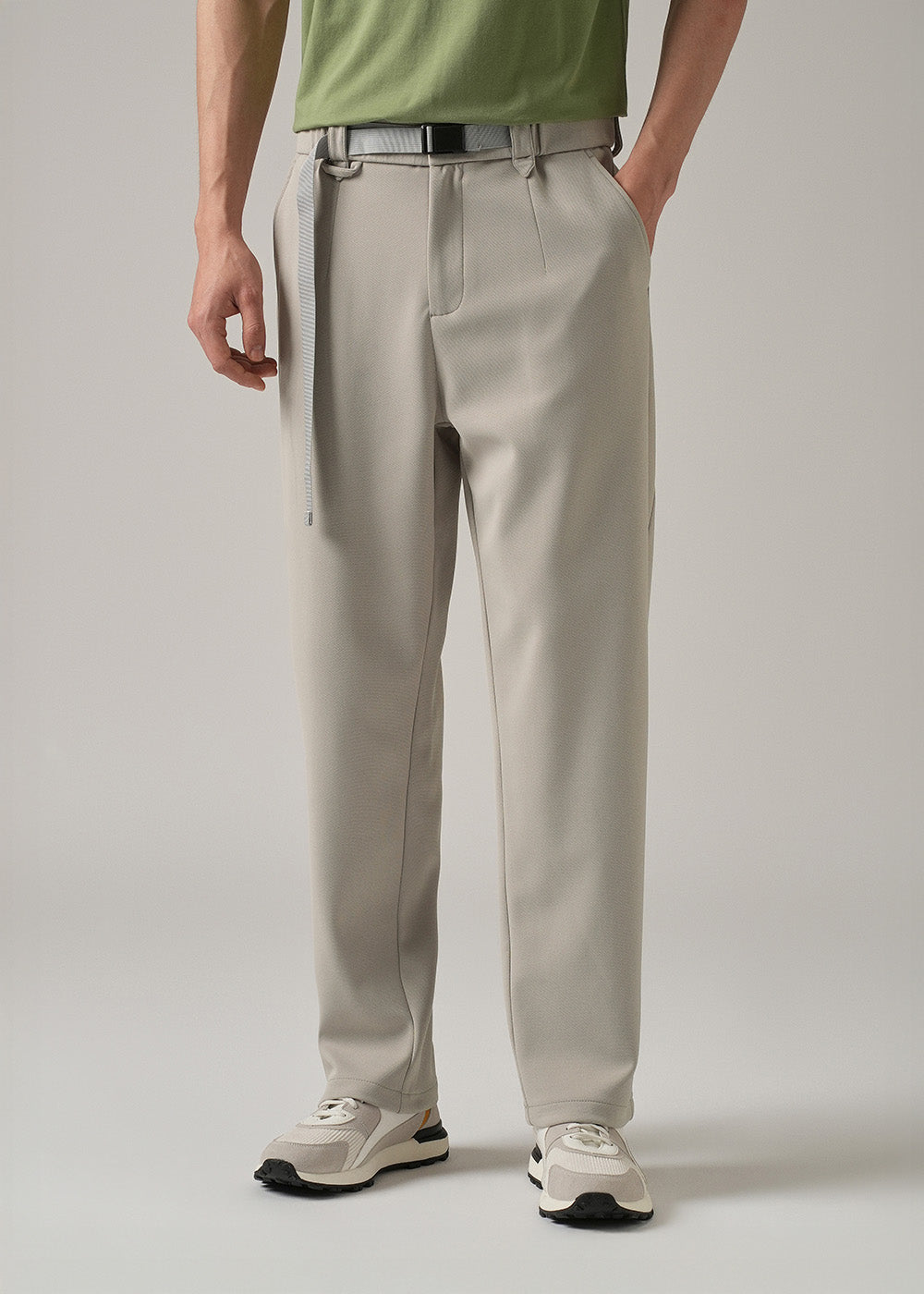 Grey Stretch Elasticated Pant