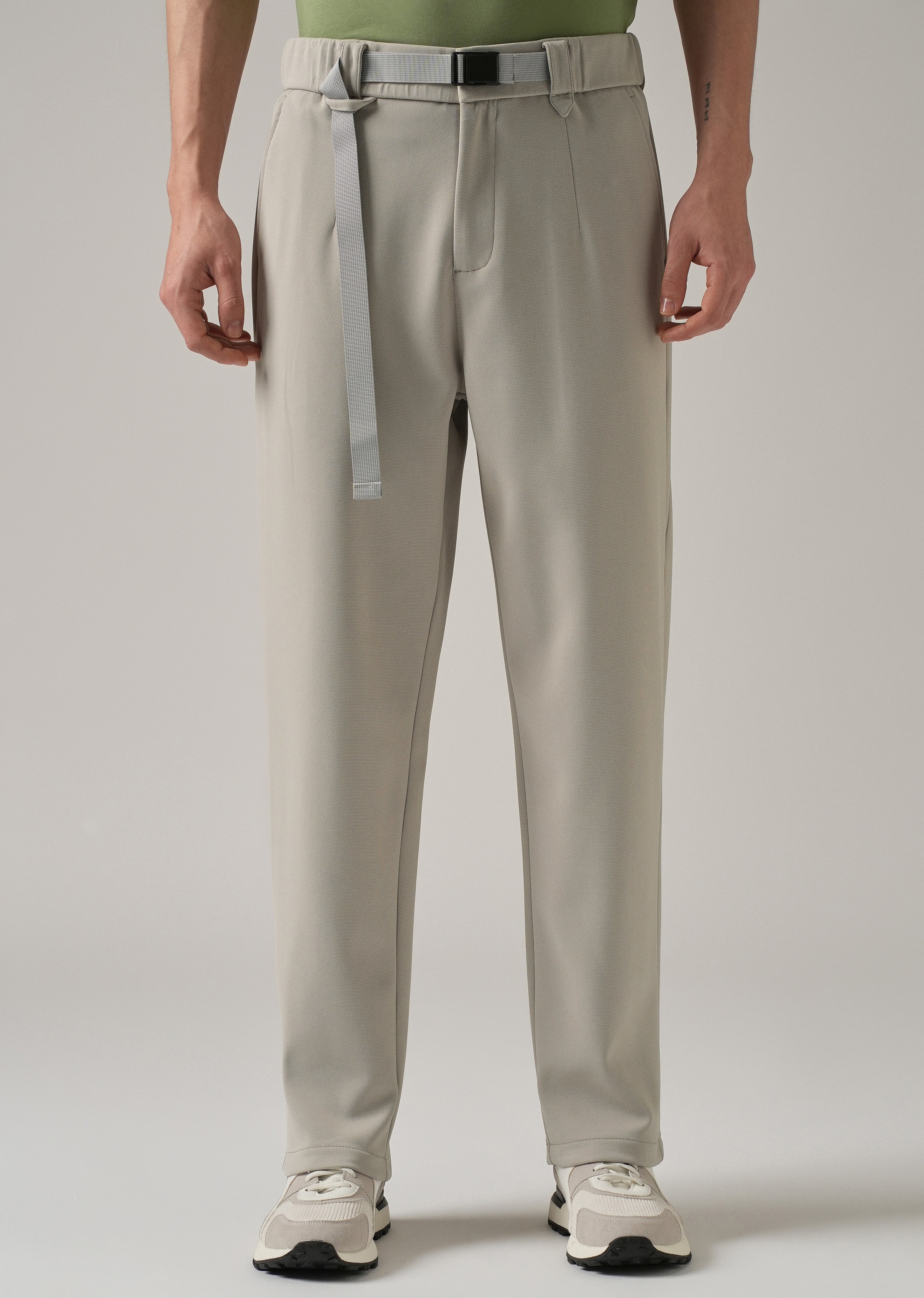 Grey Stretch Elasticated Pant