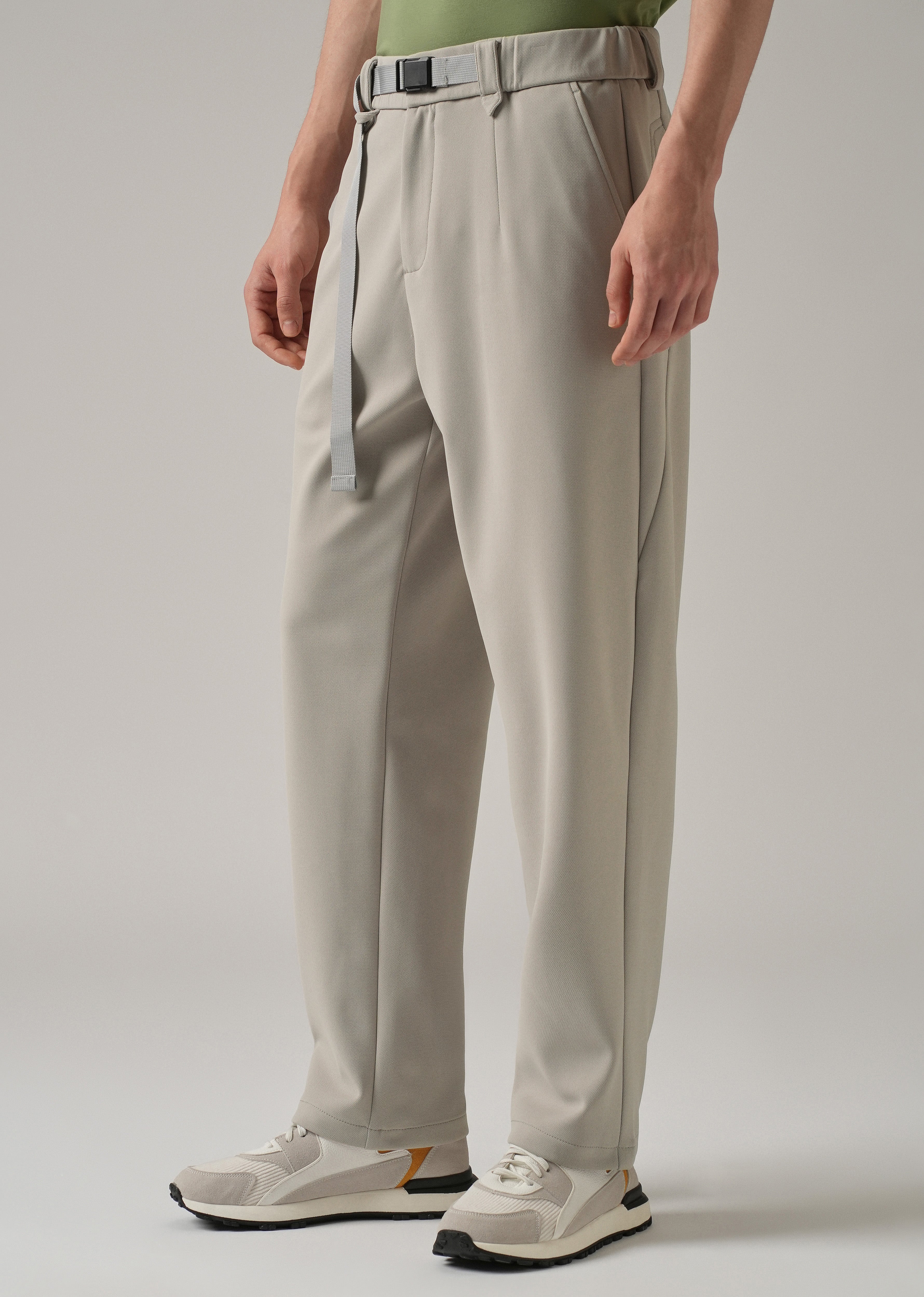 Grey Stretch Elasticated Pant