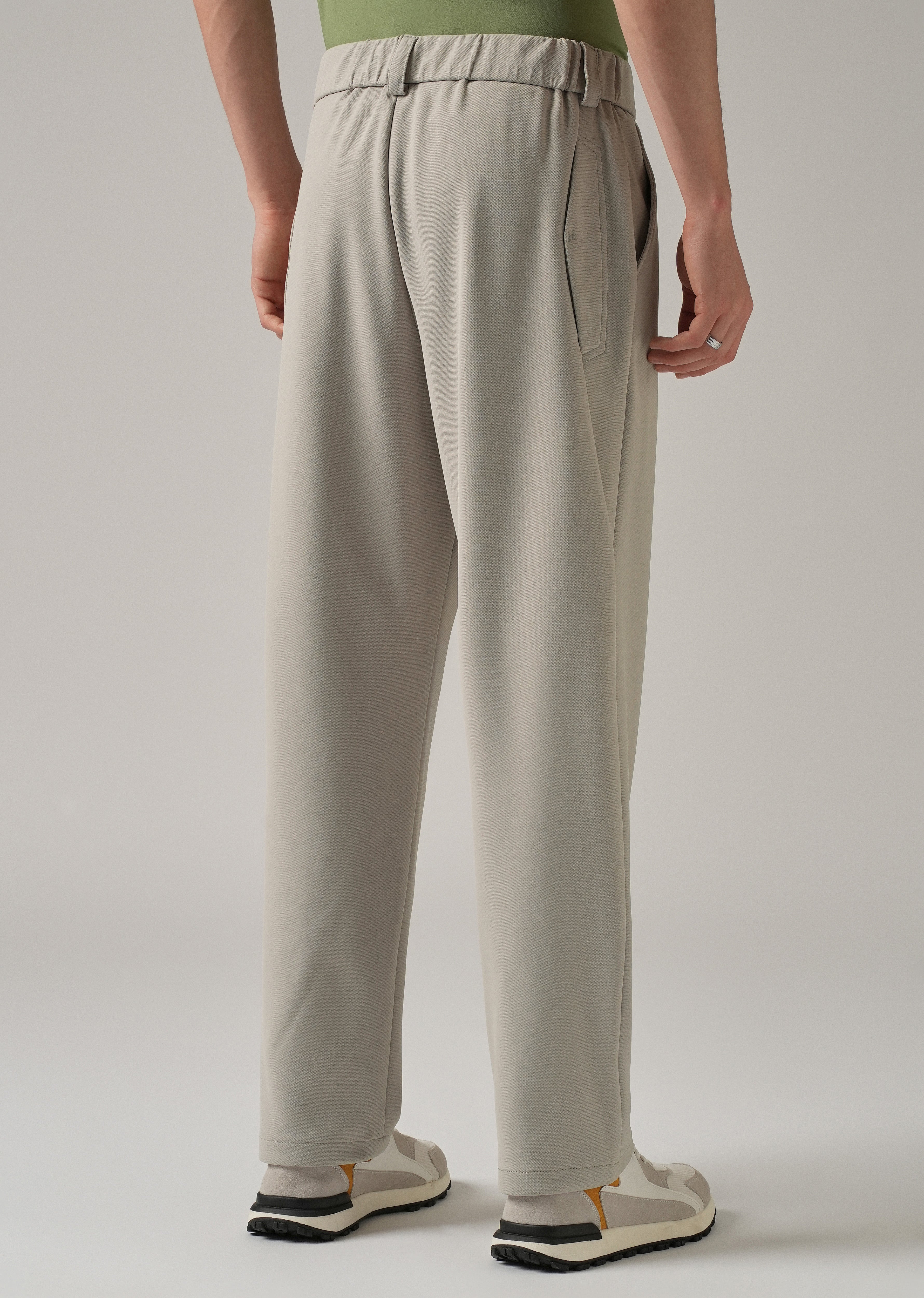 Grey Stretch Elasticated Pant