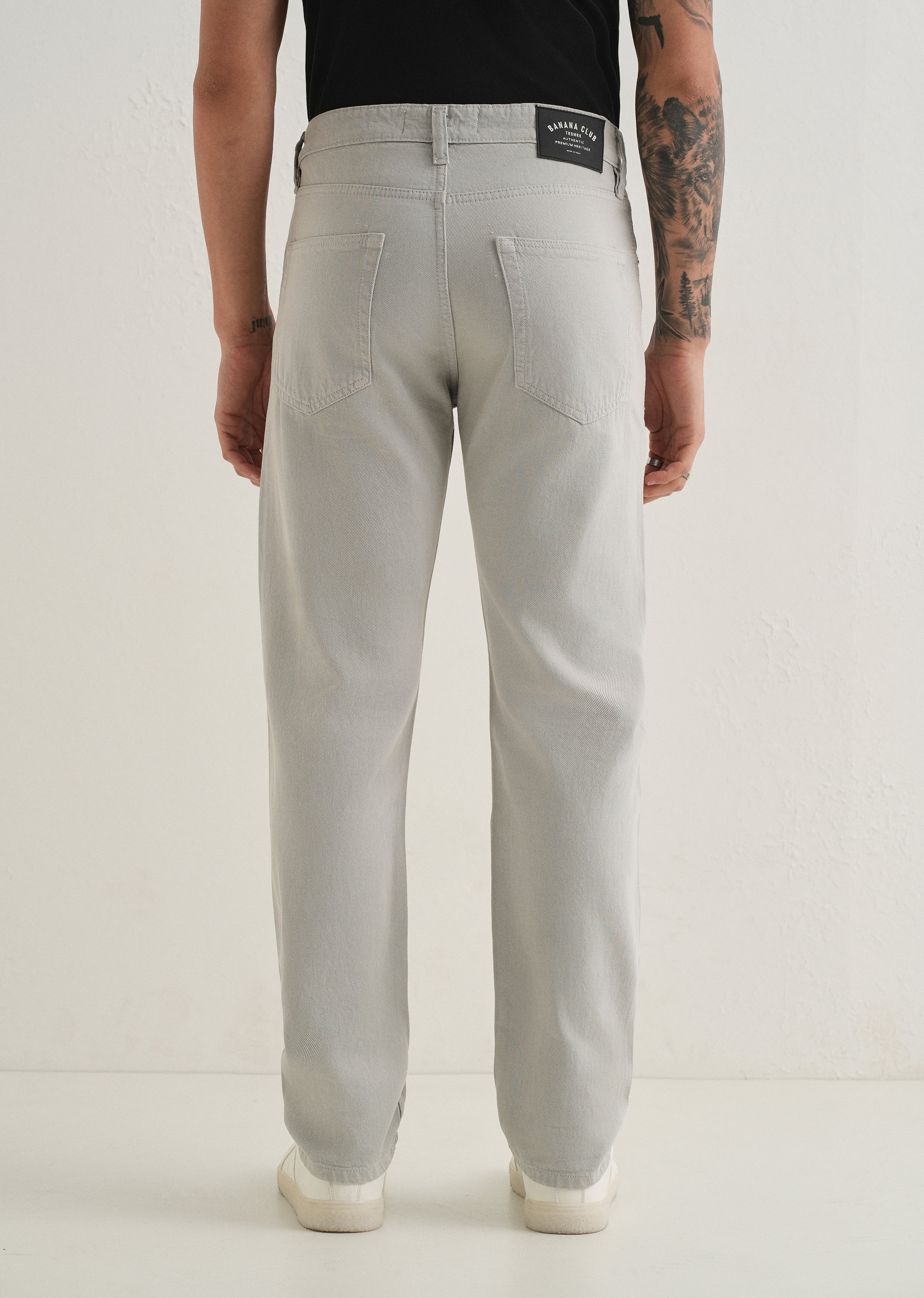 Gris Grey Straight Fit Denim