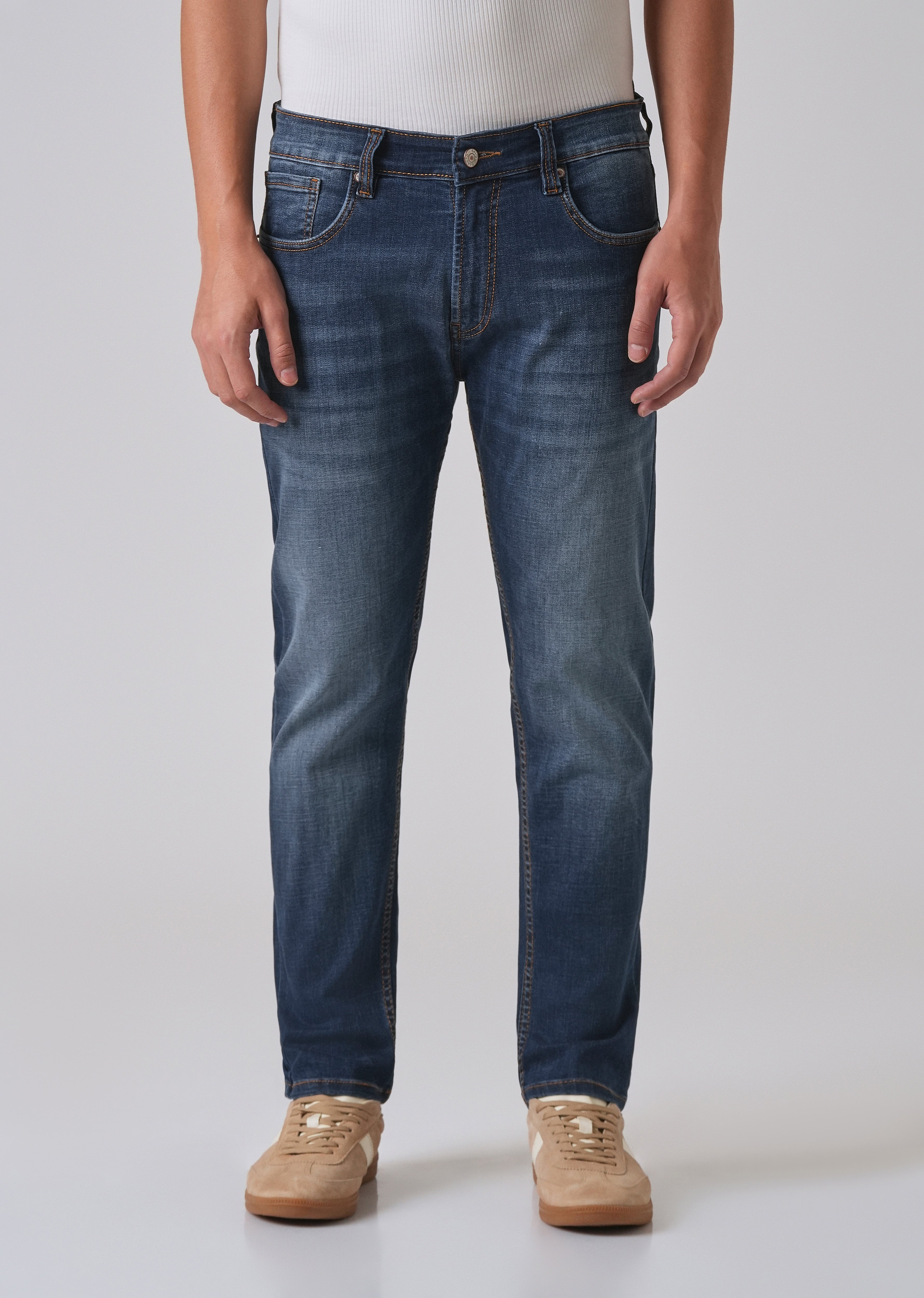 Grunge Blue Slim fit Jeans