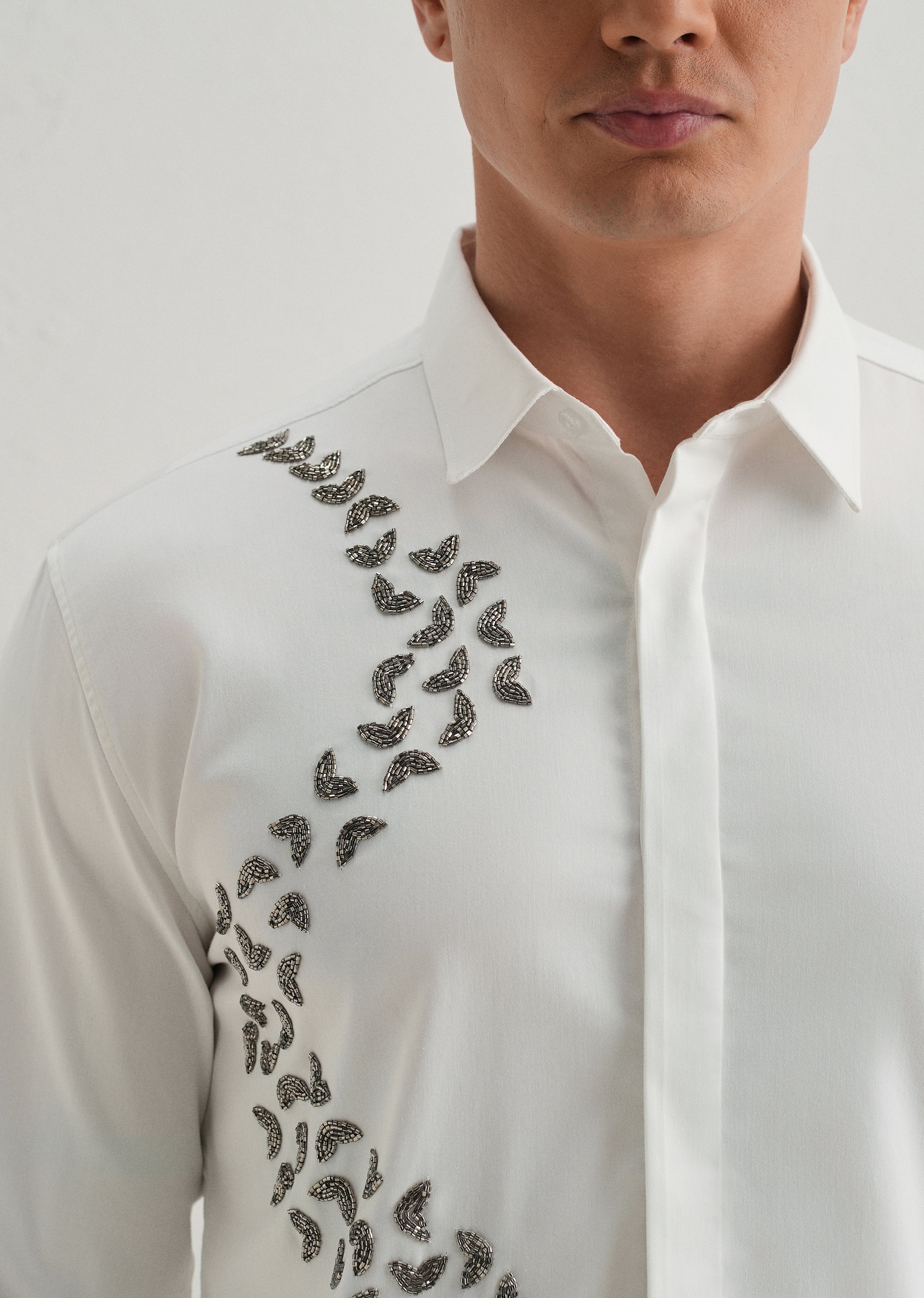 Handcrafted White Designer Shirt