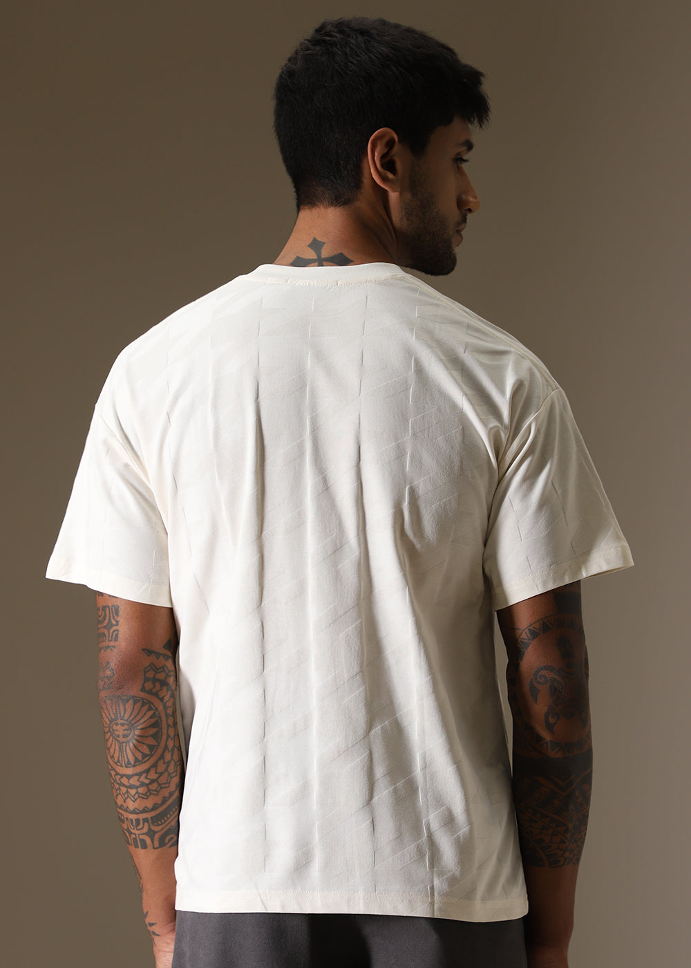 Herringbone Pattern Oversized T-shirt