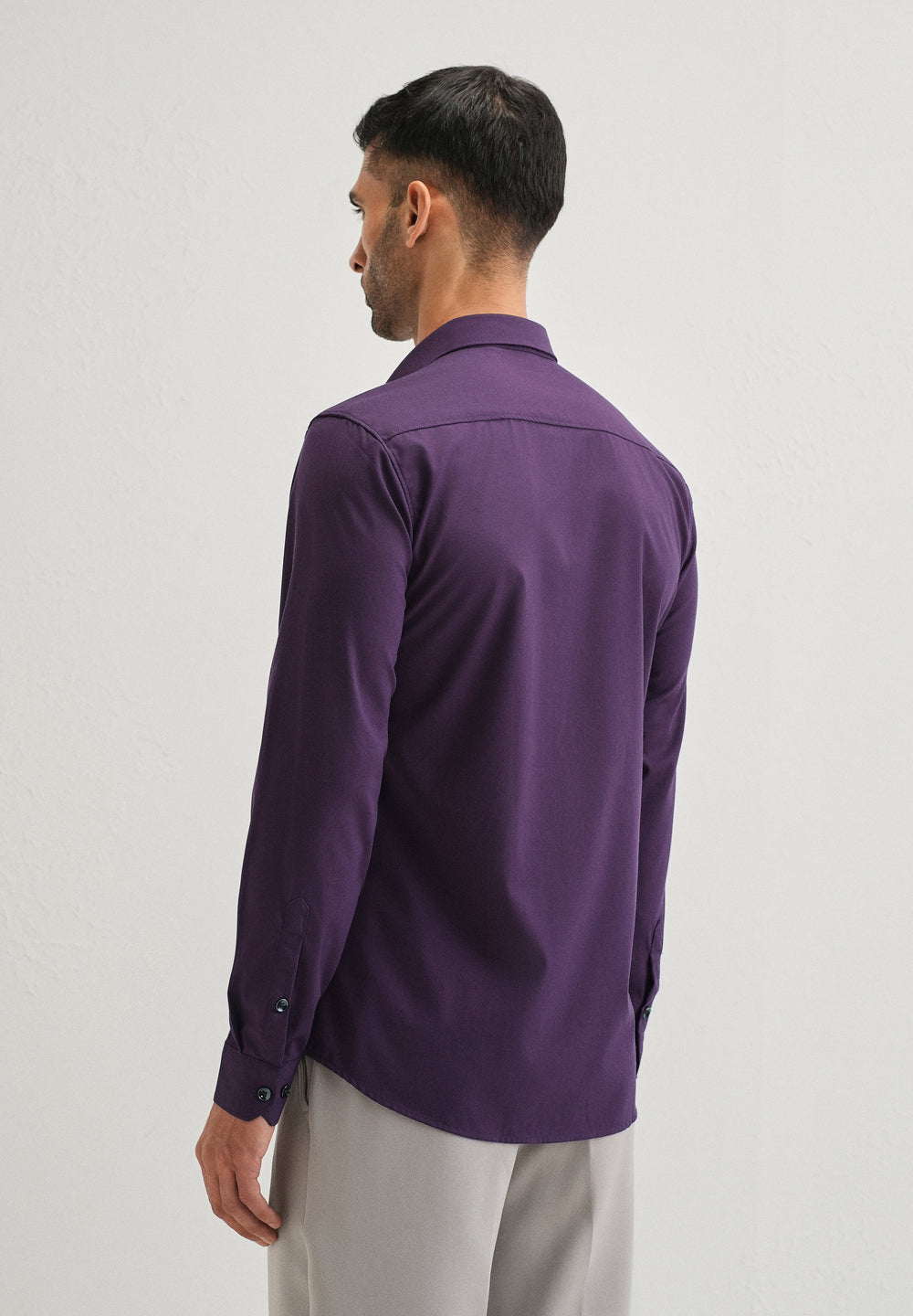 Imperial Purple Plain Wrinkle Free Shirt